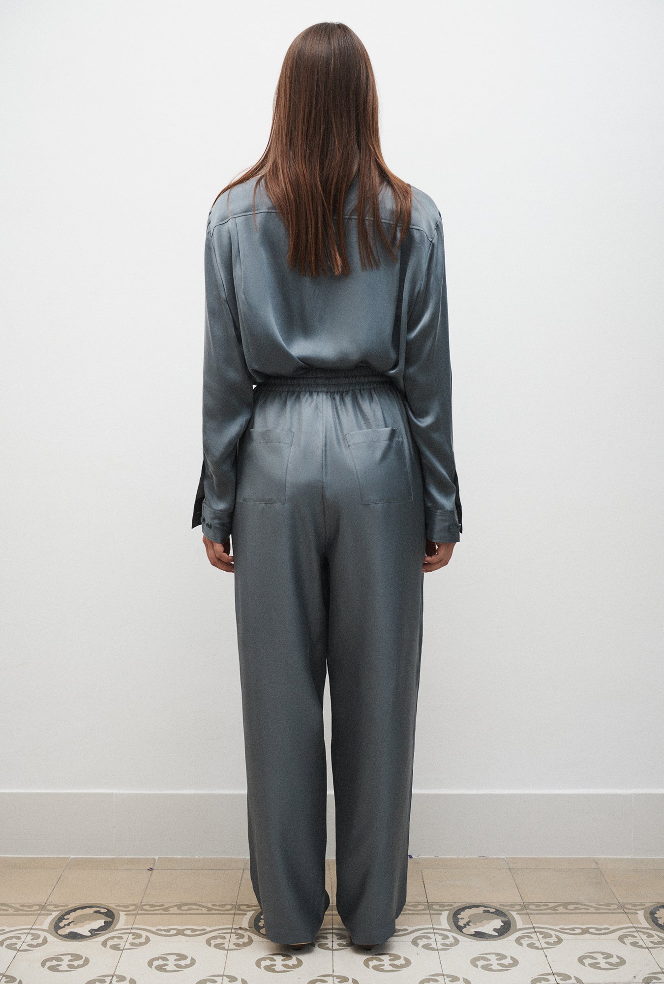 Twill Slouch Pants Slate