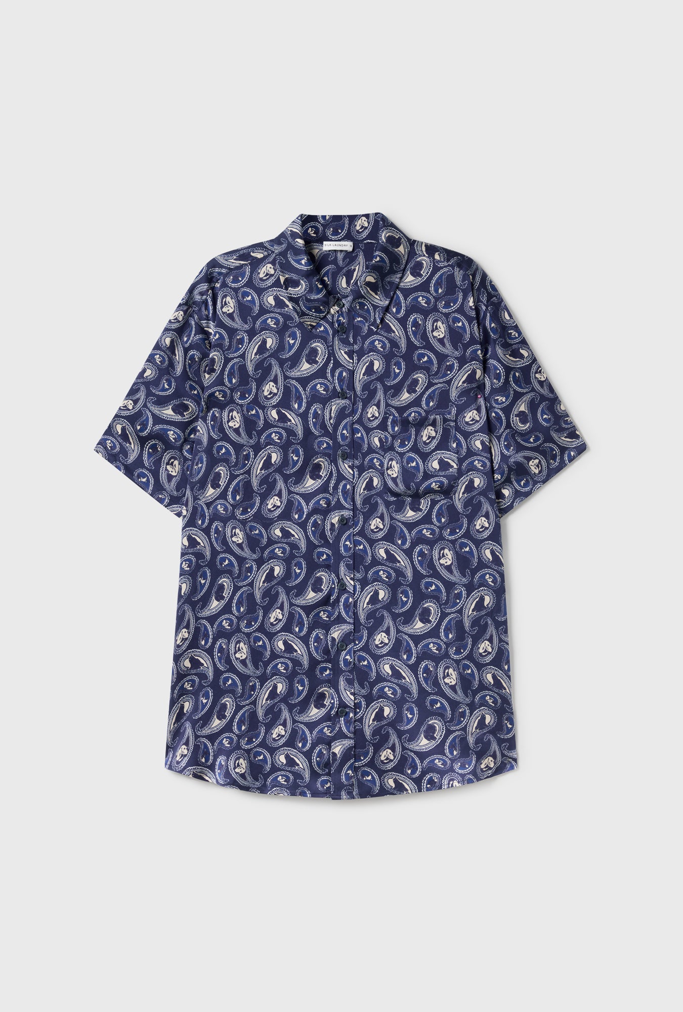 Short Sleeve Boyfriend Shirt Hounds Paisley