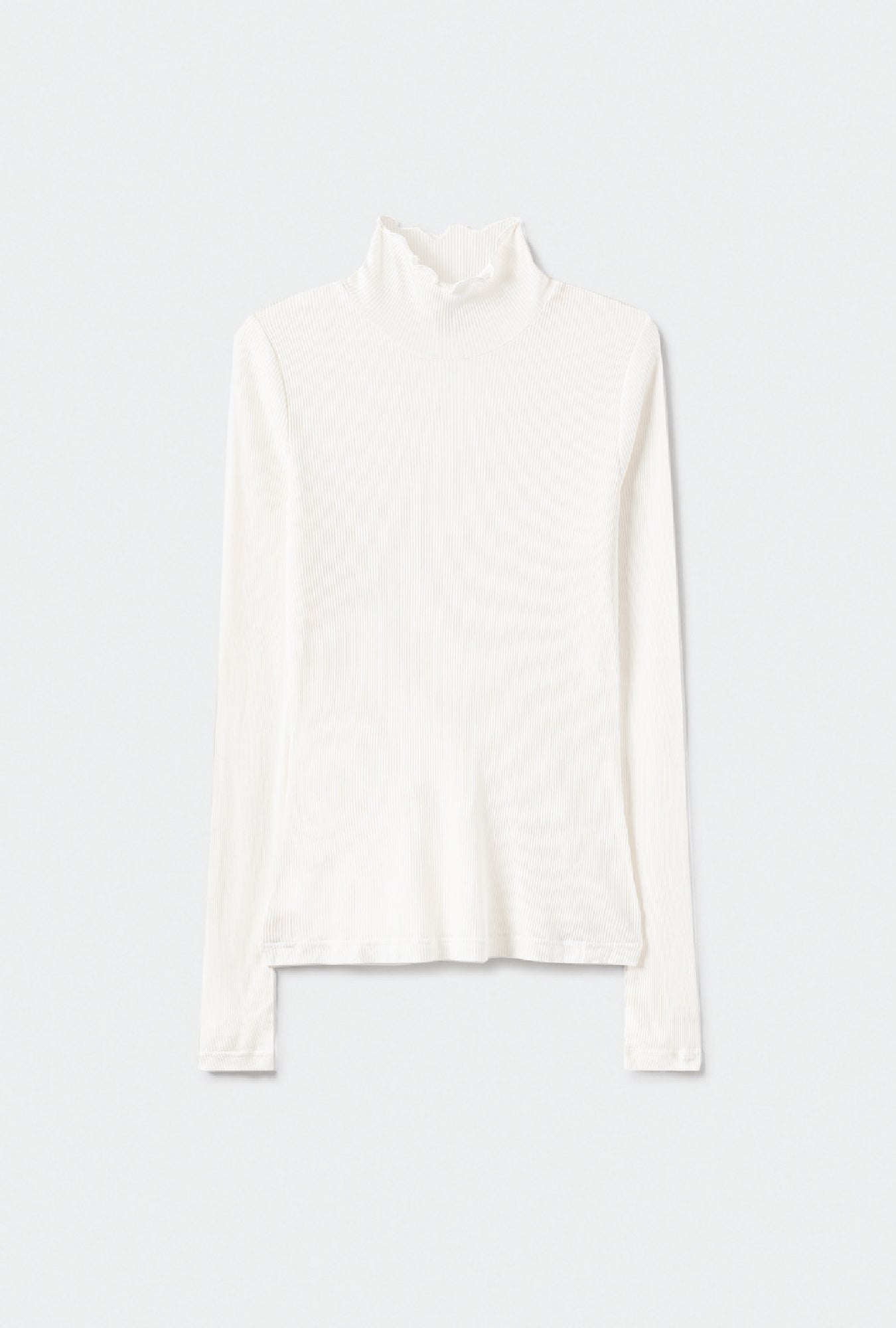 Ribbed Turtleneck White