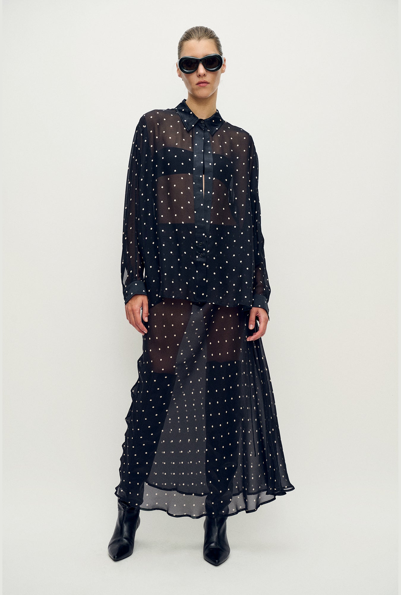 Crossover Shirt Small Polka Dot