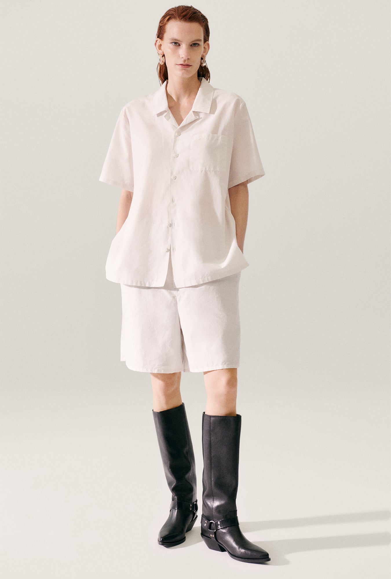 Cotton Silk Camp Shirt Dust