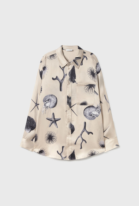 Boyfriend Shirt Seashells