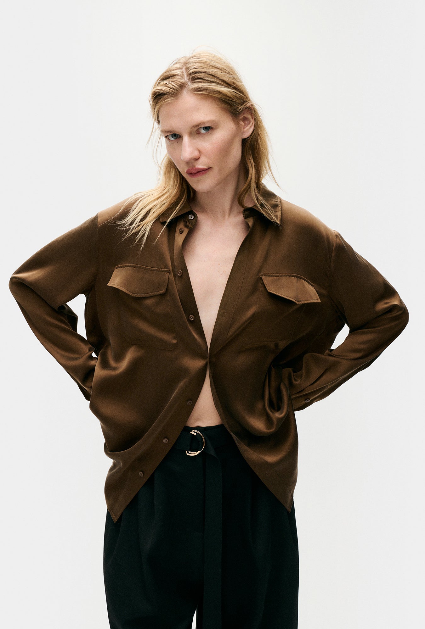 Boyfriend Shirt Dark Earth