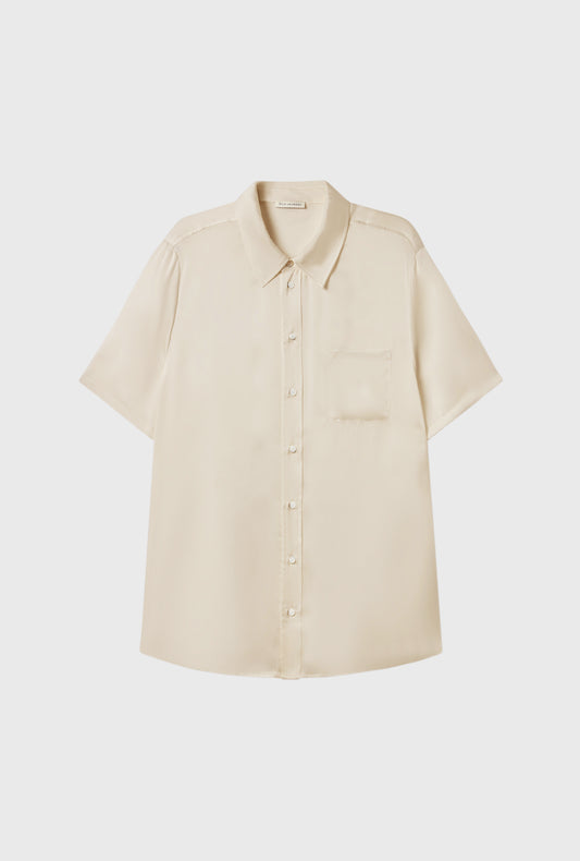 SHORT SLEEVE BOYFRIEND SHIRT 2.0 HAZELNUT