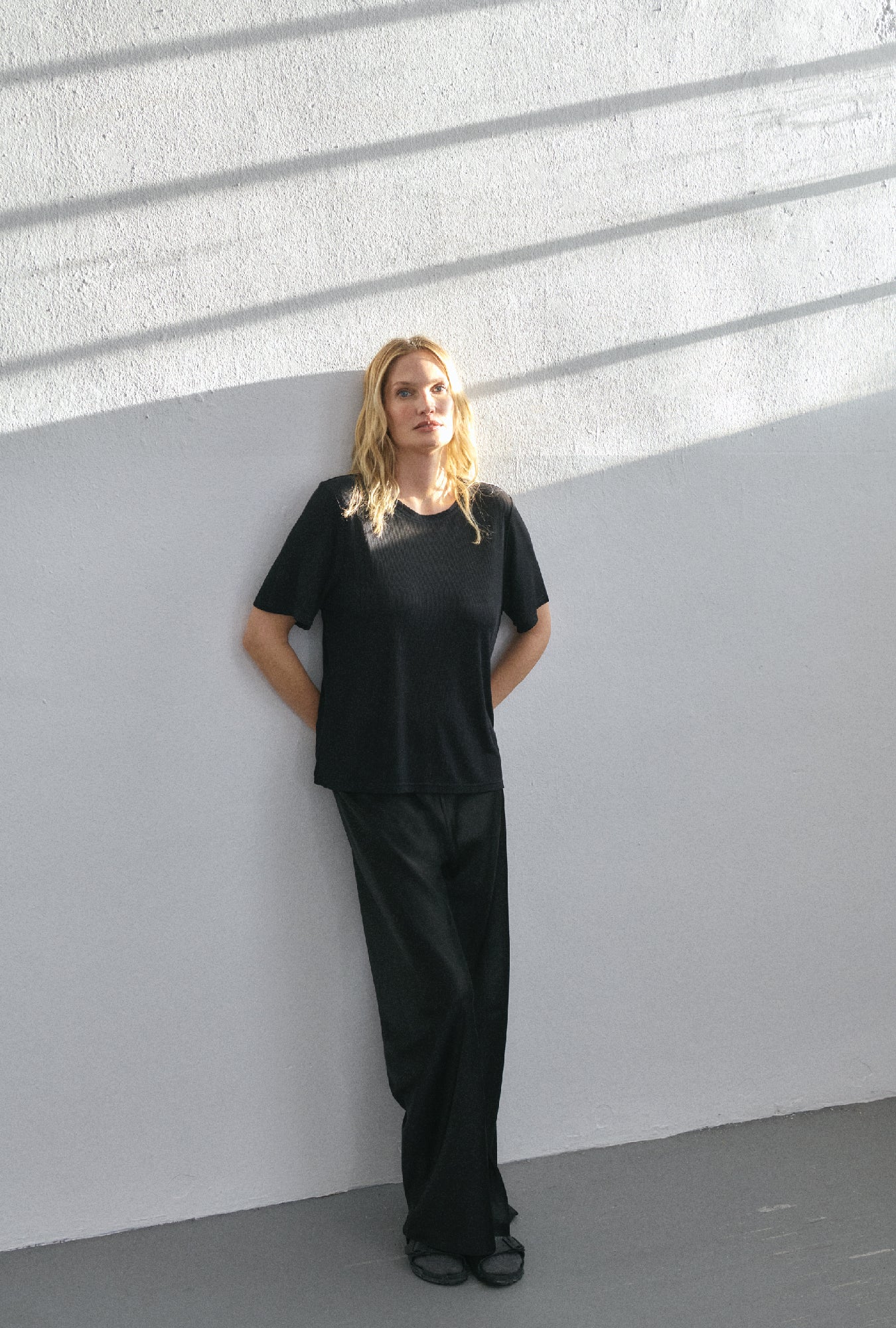 Ribbed T-Shirt Black