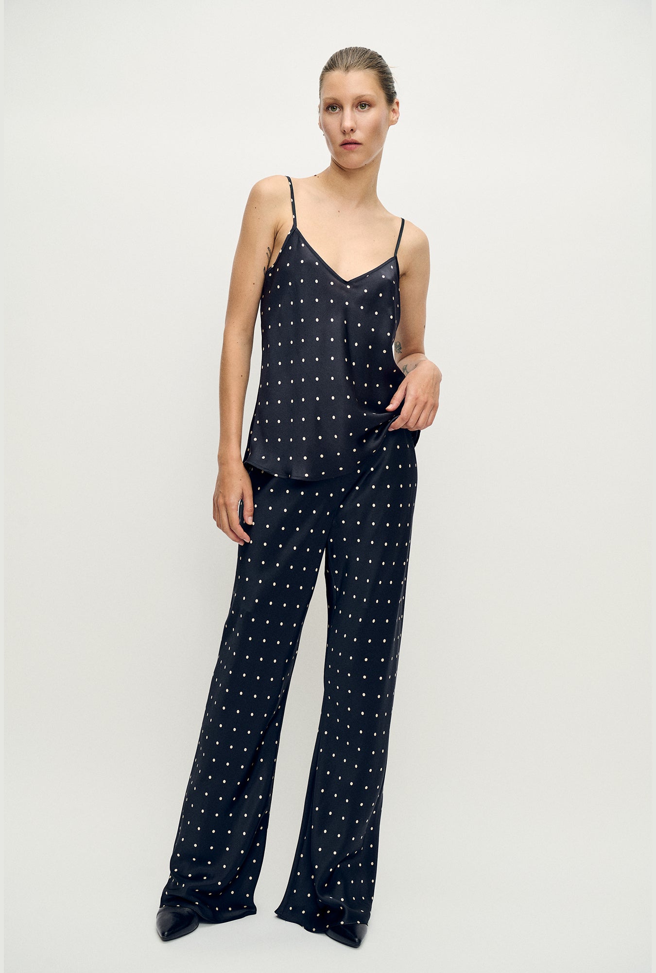 Bias Cut Cami Small Polka Dot