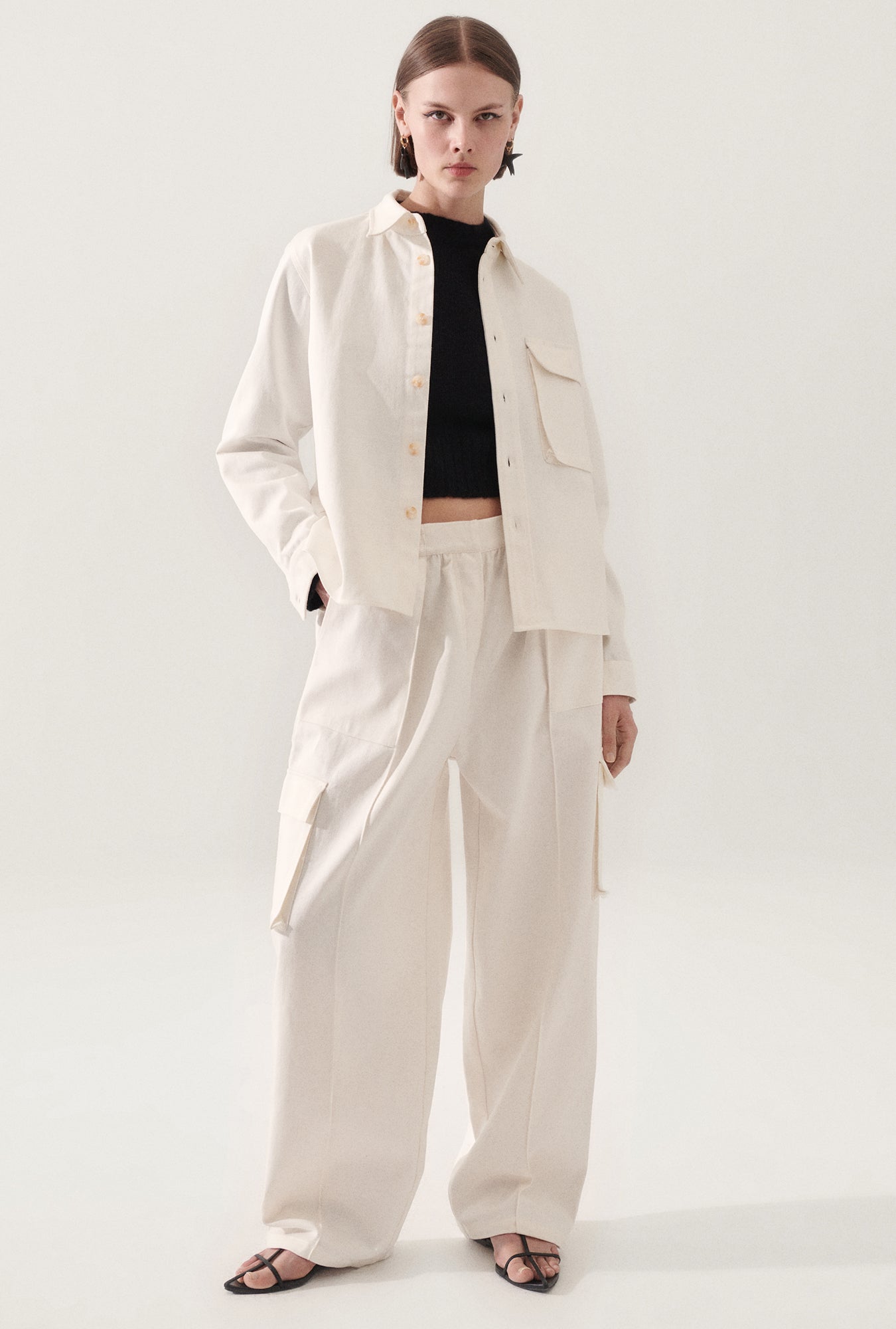 Canvas Overshirt Milk
