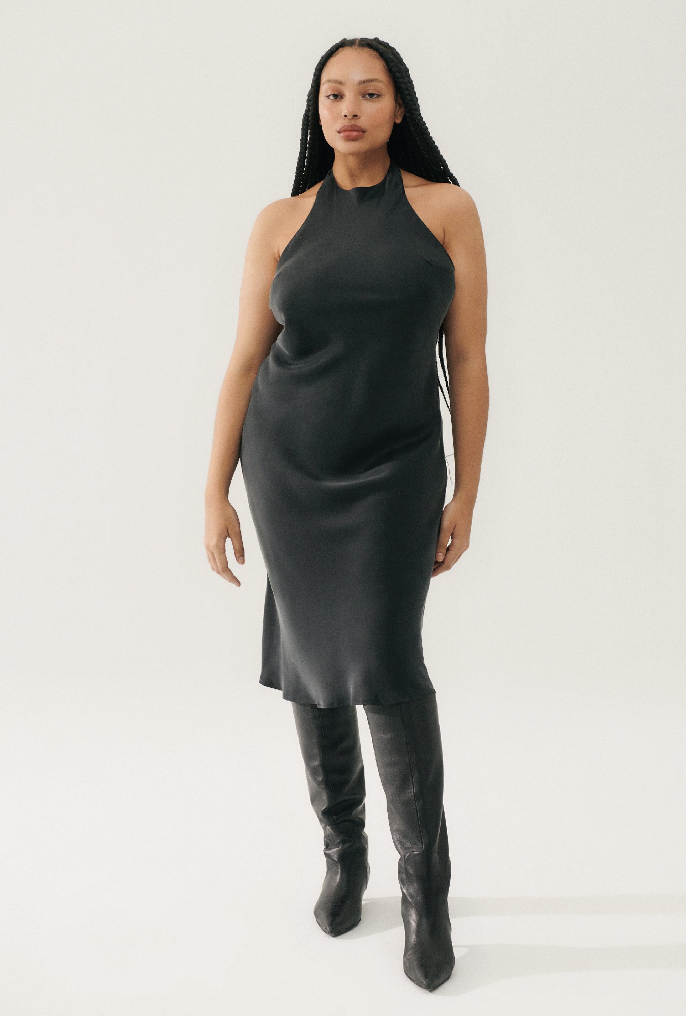 Halter Dress Black