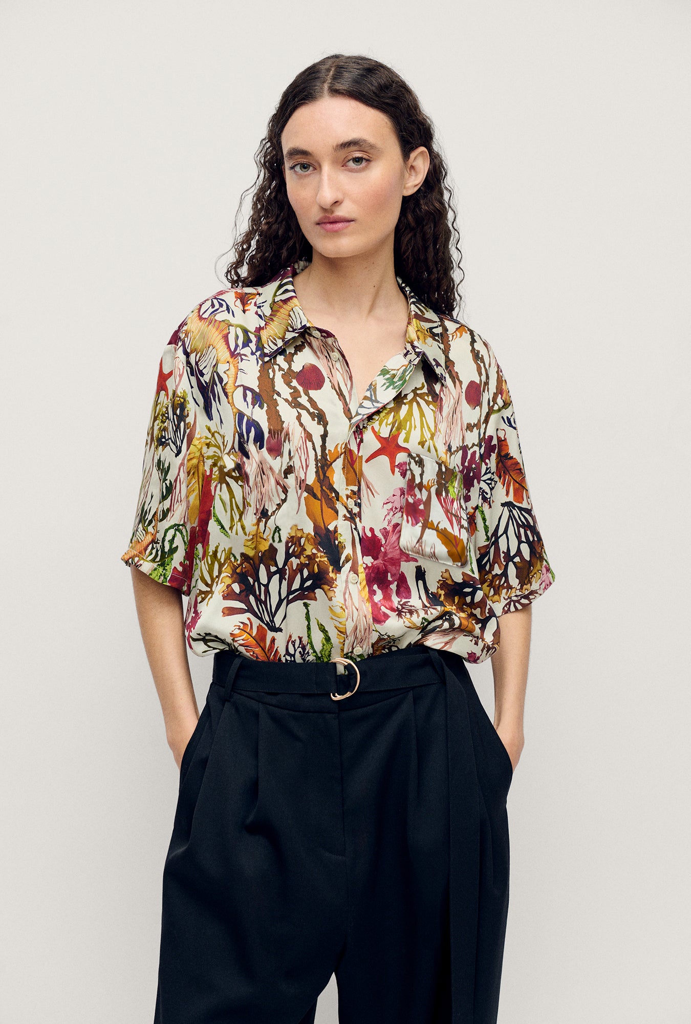 Short Sleeve Boyfriend Shirt Planktonic
