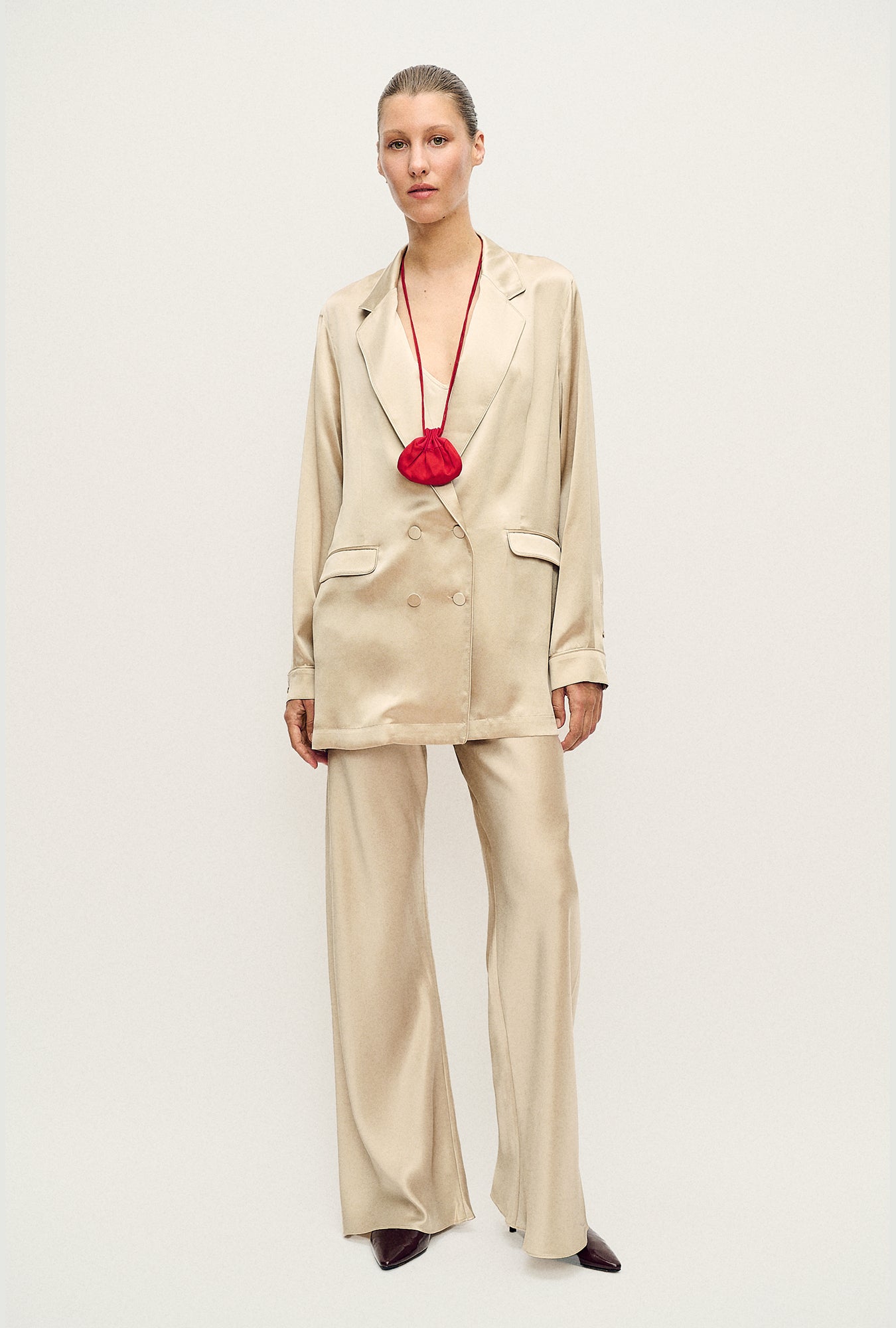 Bias Cut Pants Hazelnut