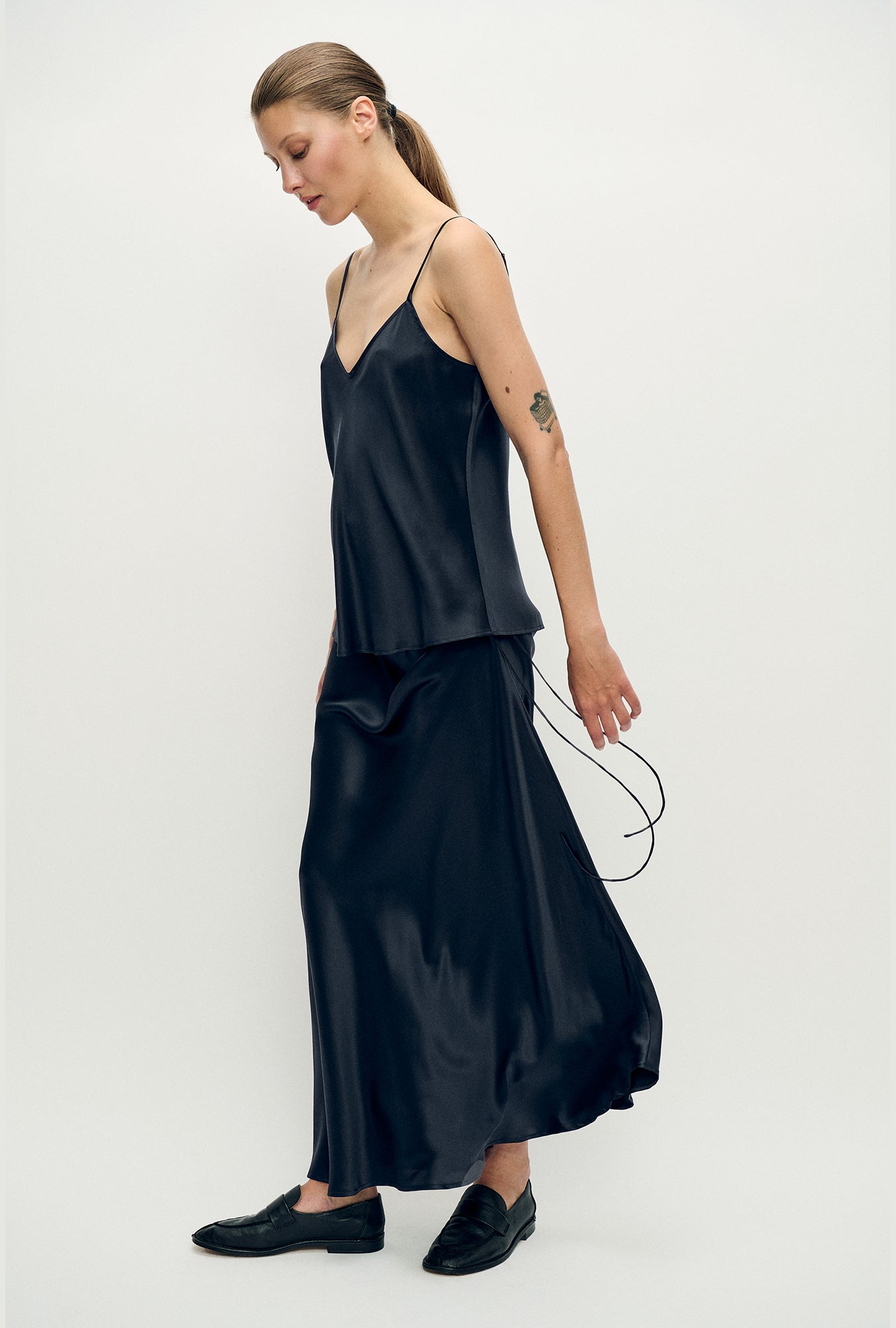 Bias Cut Cami Black