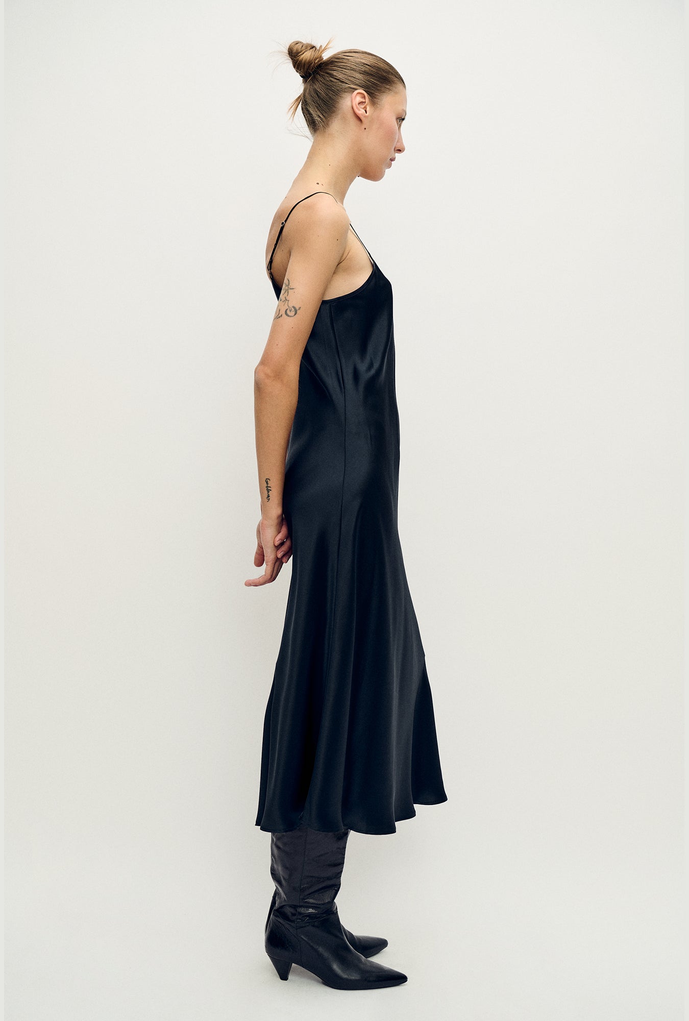 90S Slip Dress Black