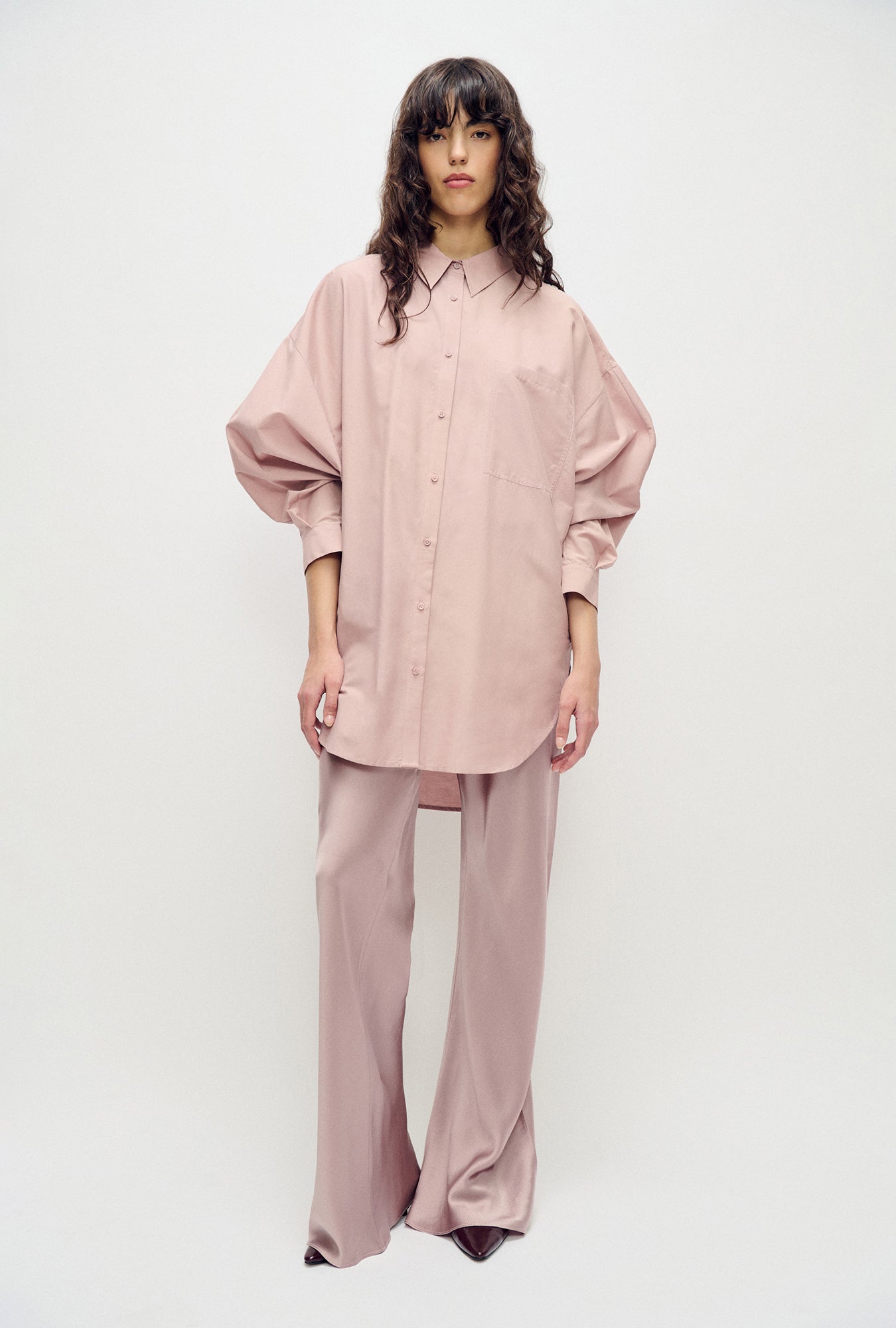 Cotton Silk Round Shirt Lasso