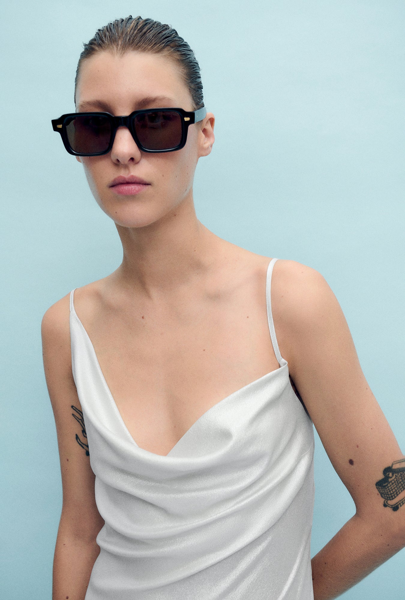 CARRIE DRESS SILVER FOIL