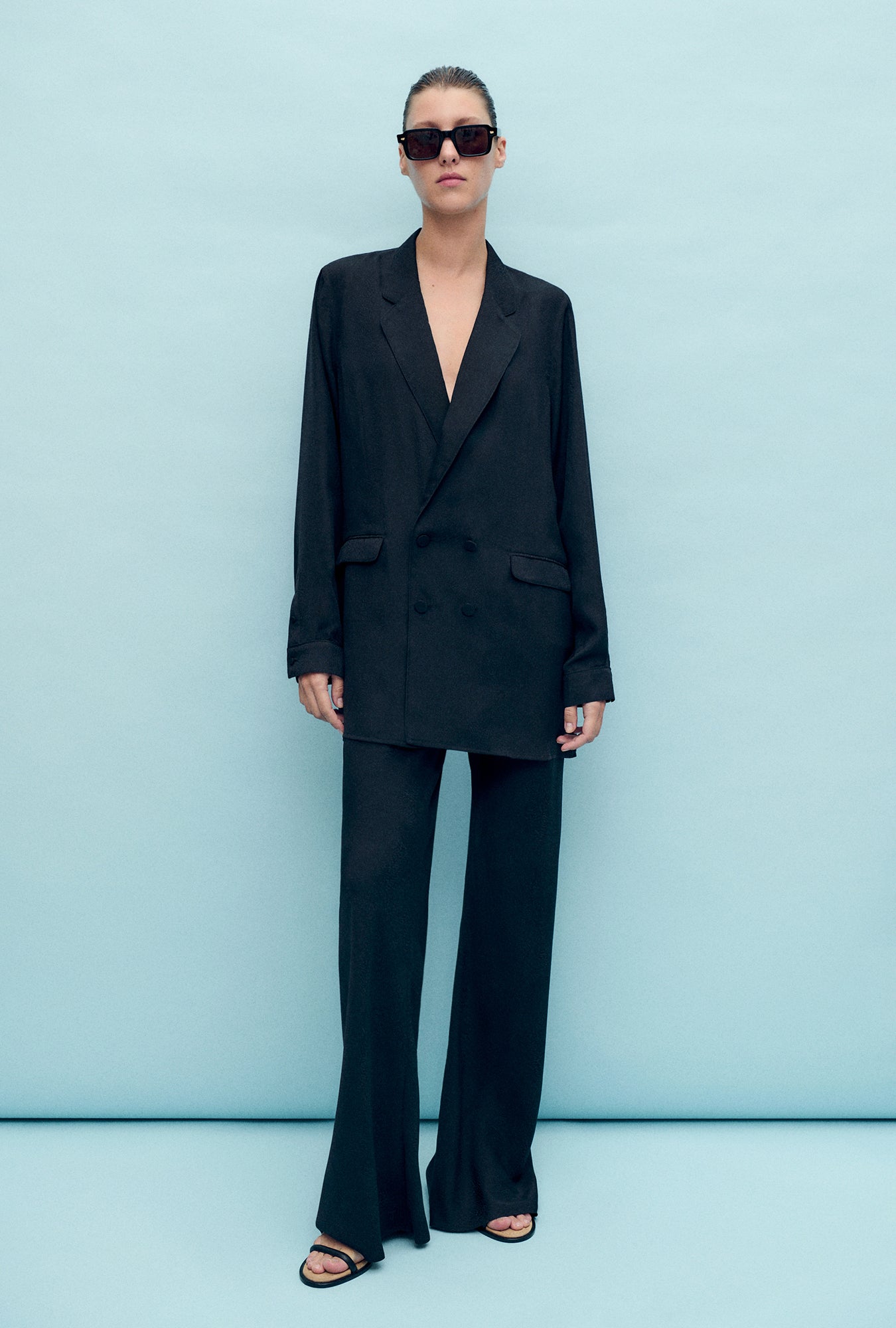Relaxed Blazer Coral Jacquard