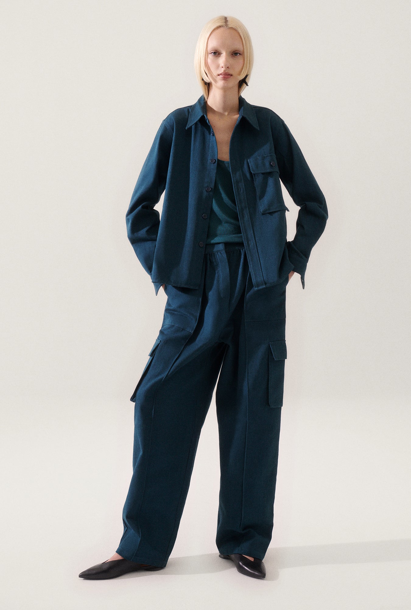 Canvas Overshirt Teal