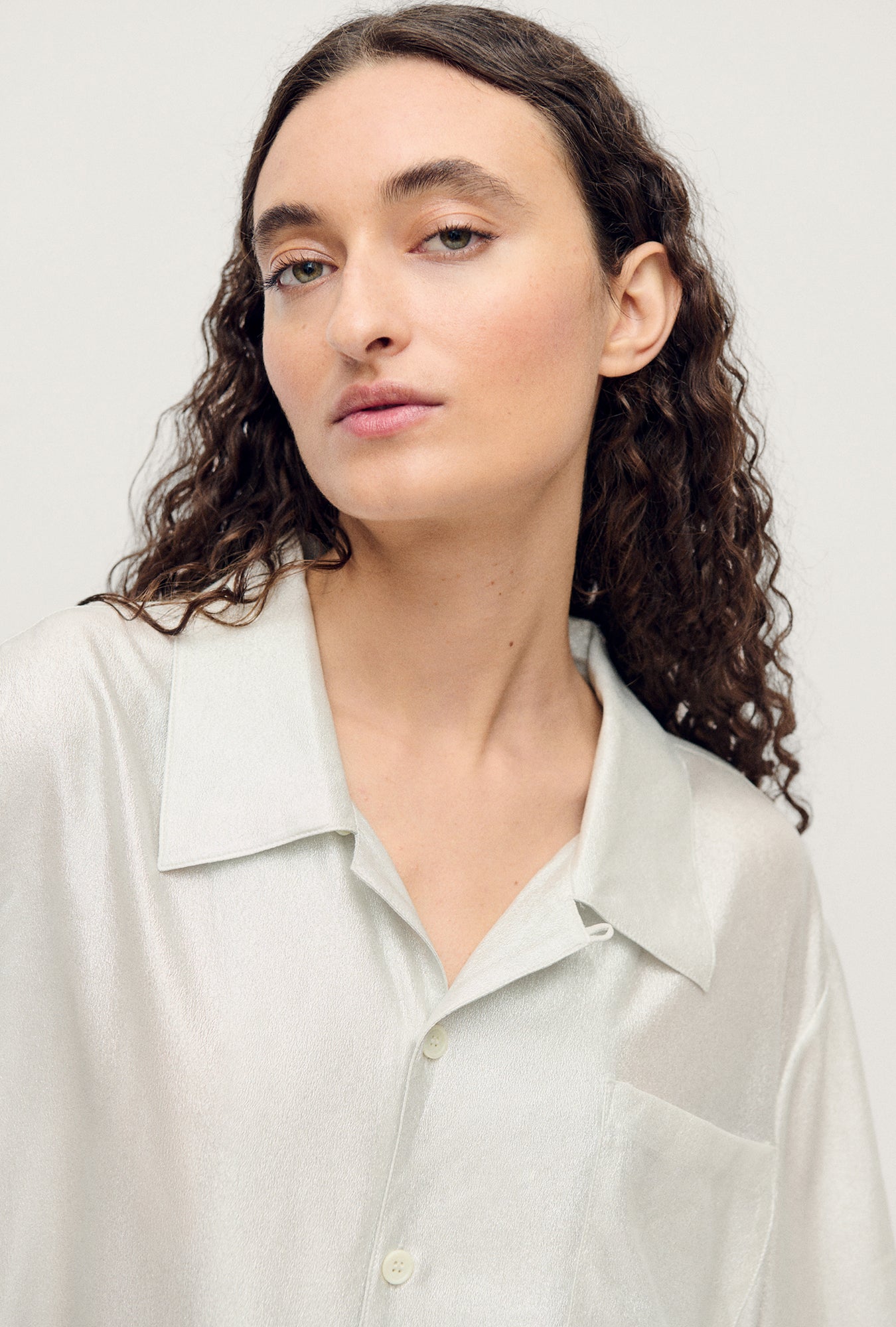 CAMP SHIRT SILVER FOIL