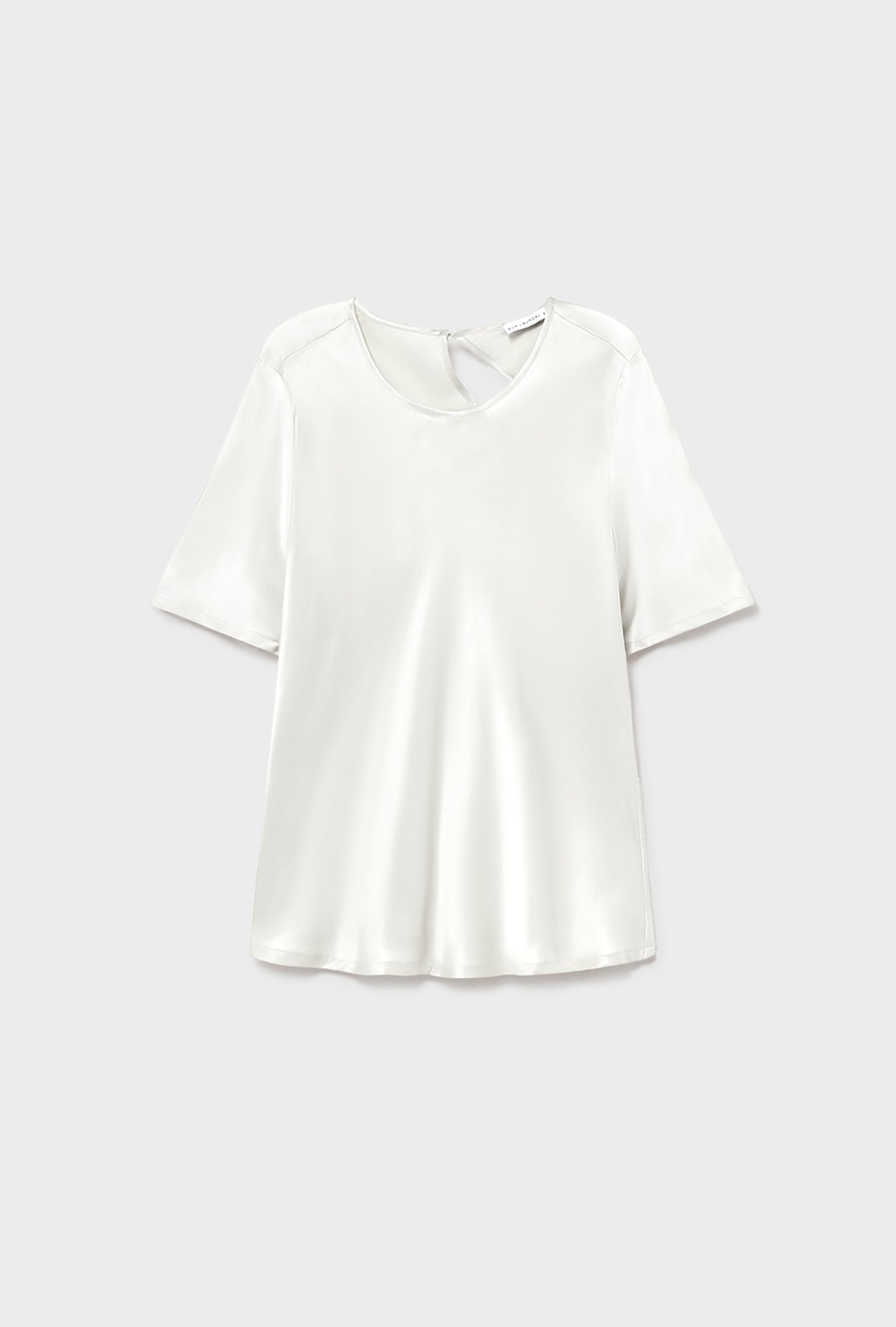 Short Sleeve Bias Top White