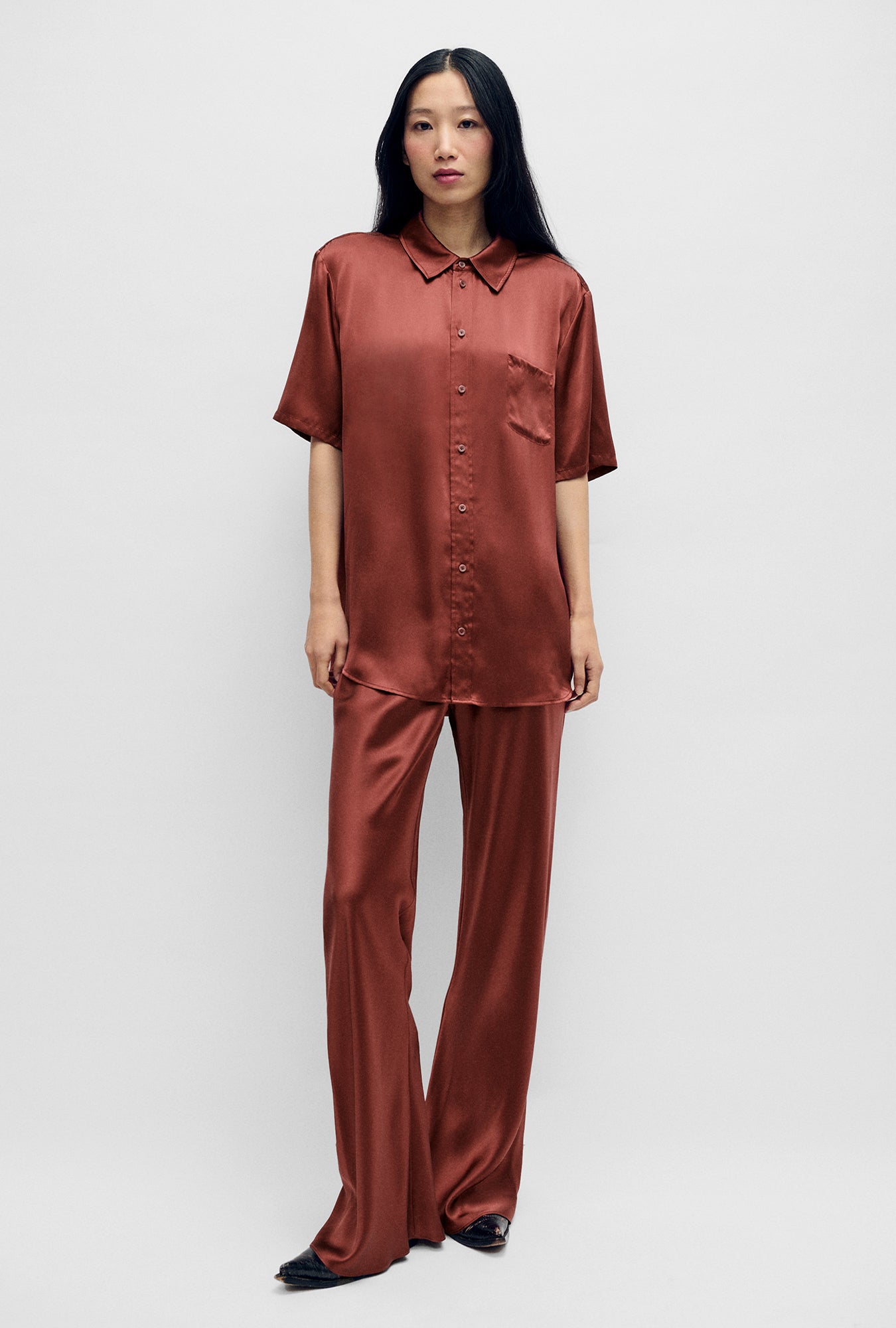 SHORT SLEEVE BOYFRIEND SHIRT CANYON