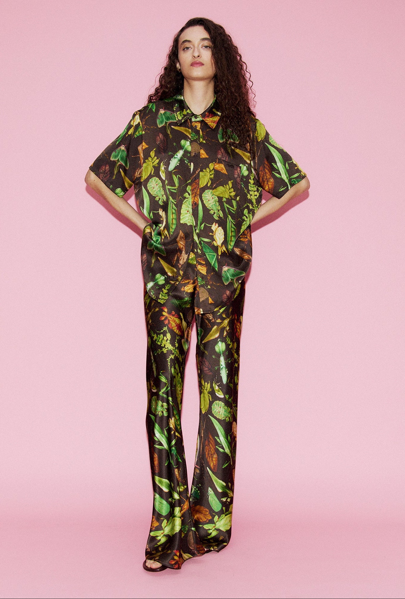 Bias Cut Pants Bug Camo