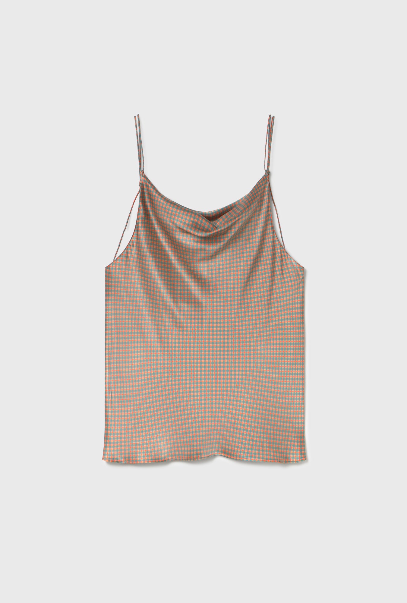Drape Cami Micro Plaid