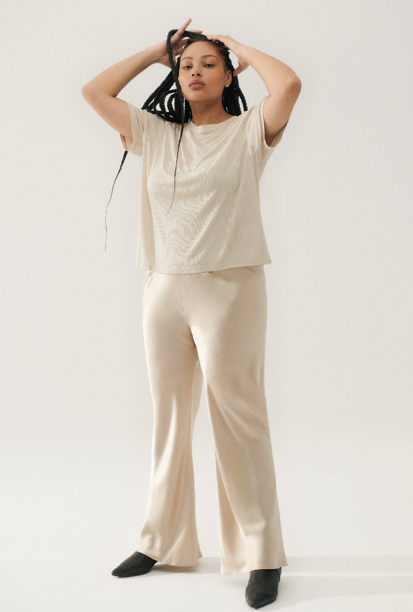 Ribbed T-Shirt Hazelnut