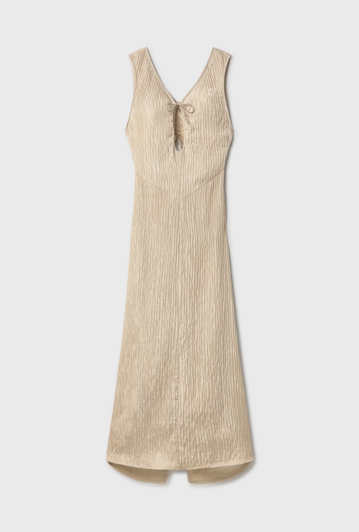 Crinkle Peek-A-Boo Dress Hazelnut