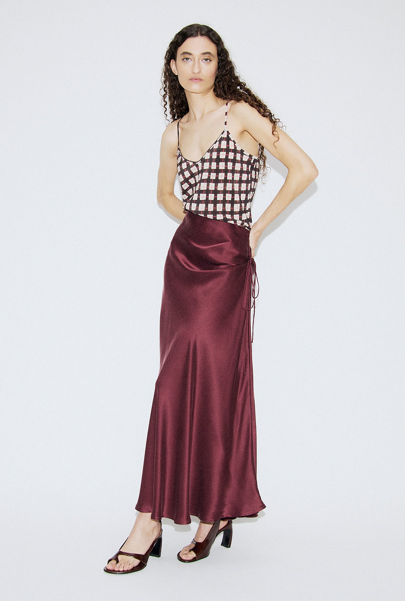 CDC Bias Cut Cami Luna Gingham