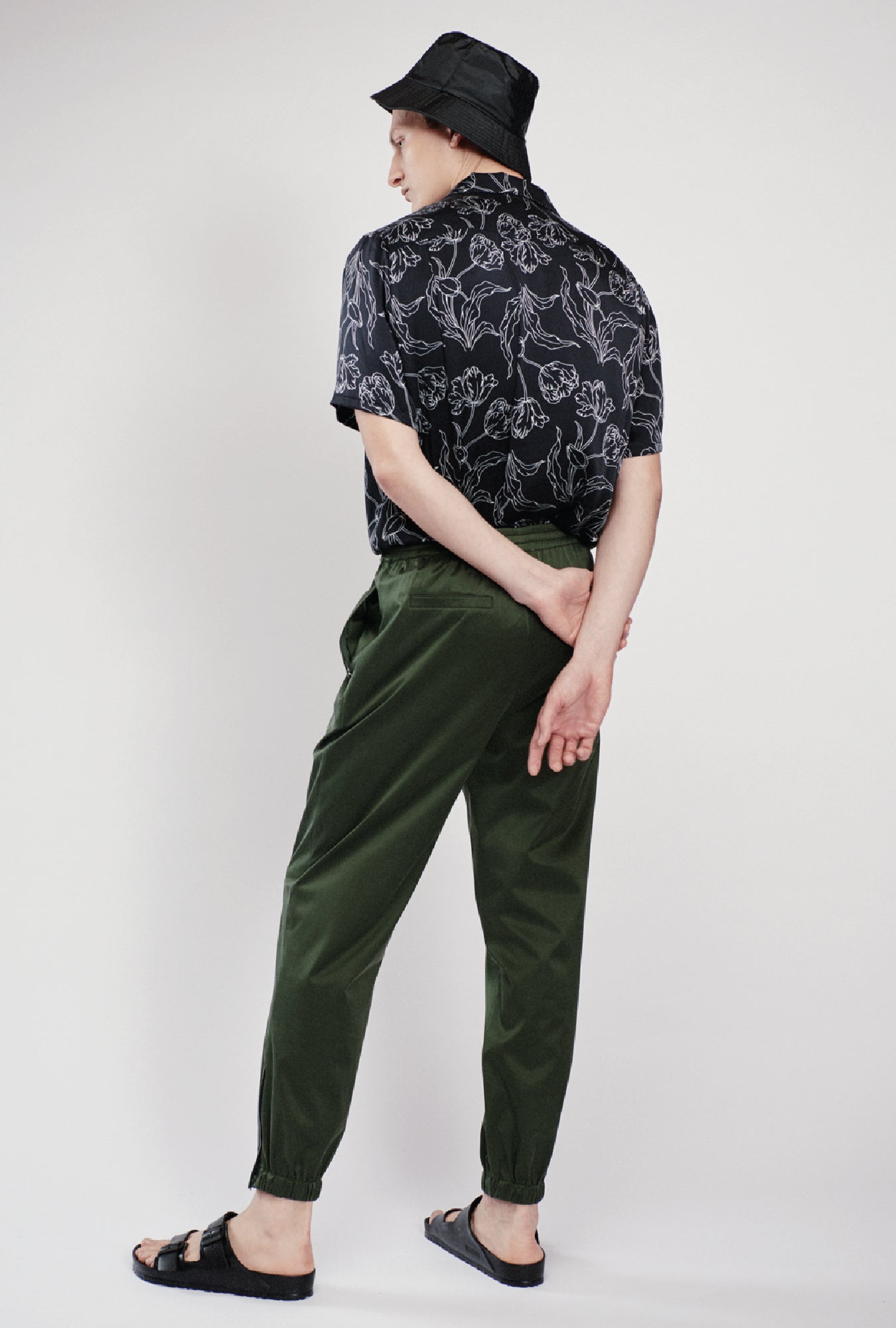 SILK TRACK PANTS CEDAR