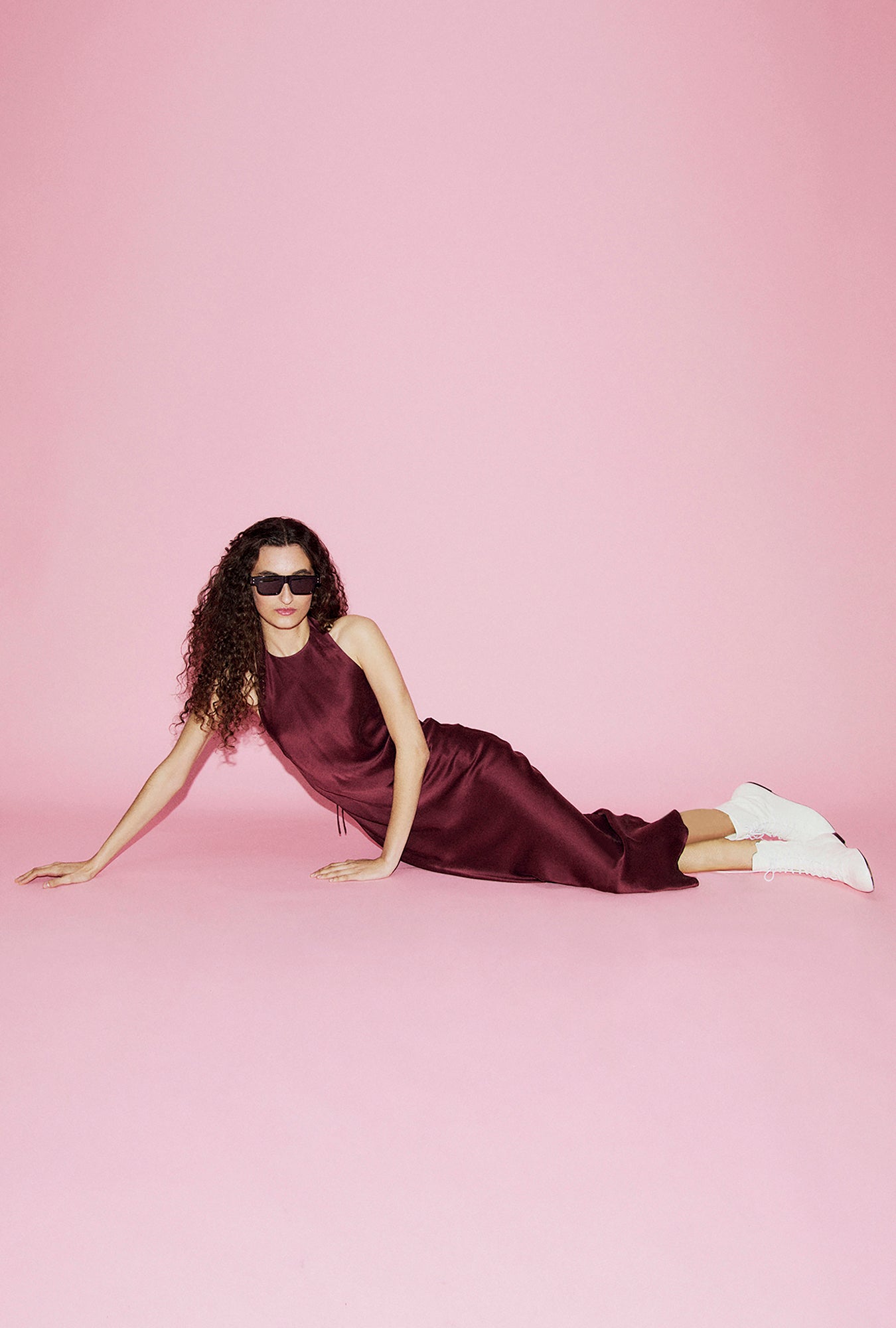 Long Halter Dress Deadleaf