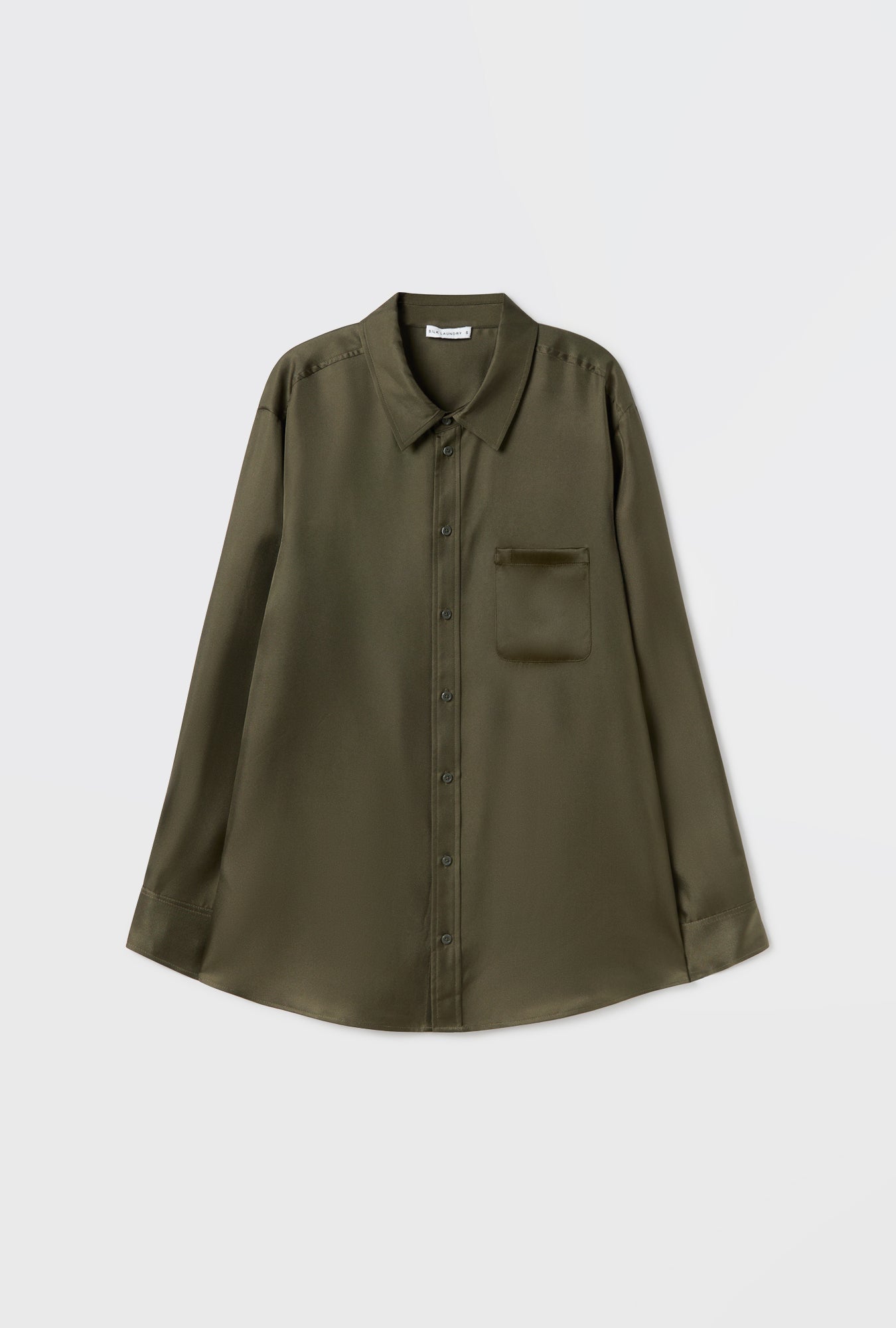 Twill Boyfriend Shirt Pine