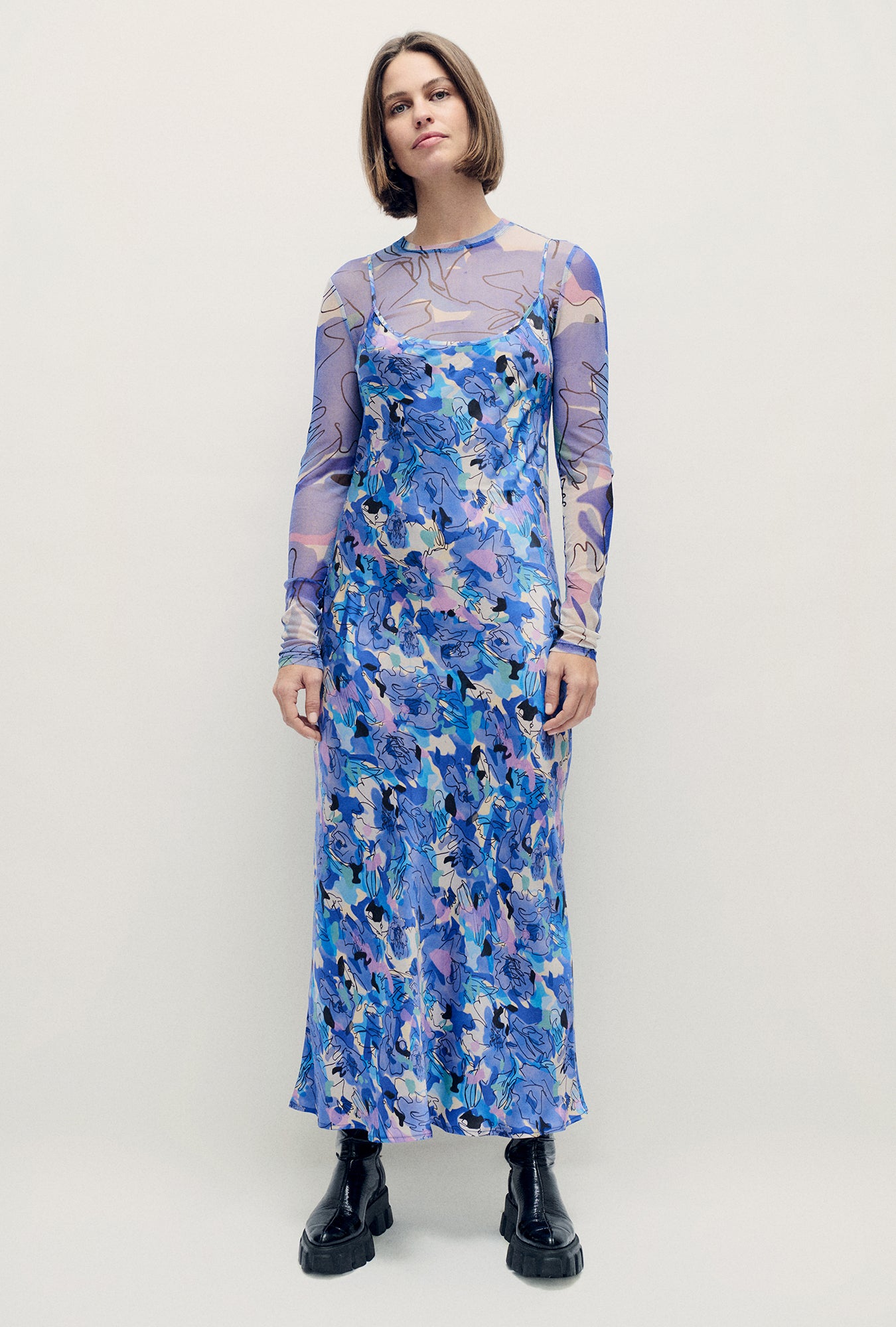 1996 DRESS CORNFLOWER FLORAL