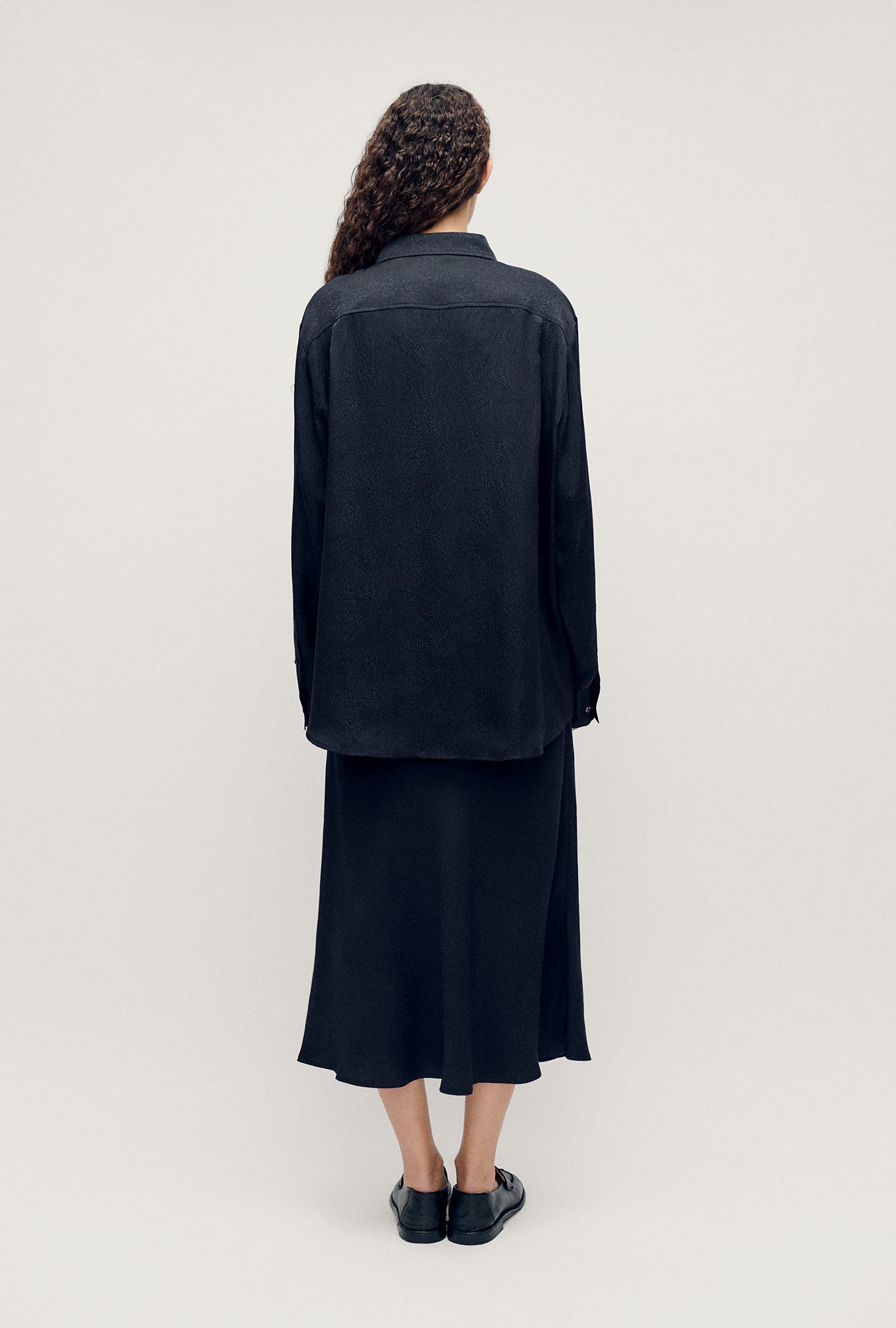 Boyfriend Shirt Coral Jacquard