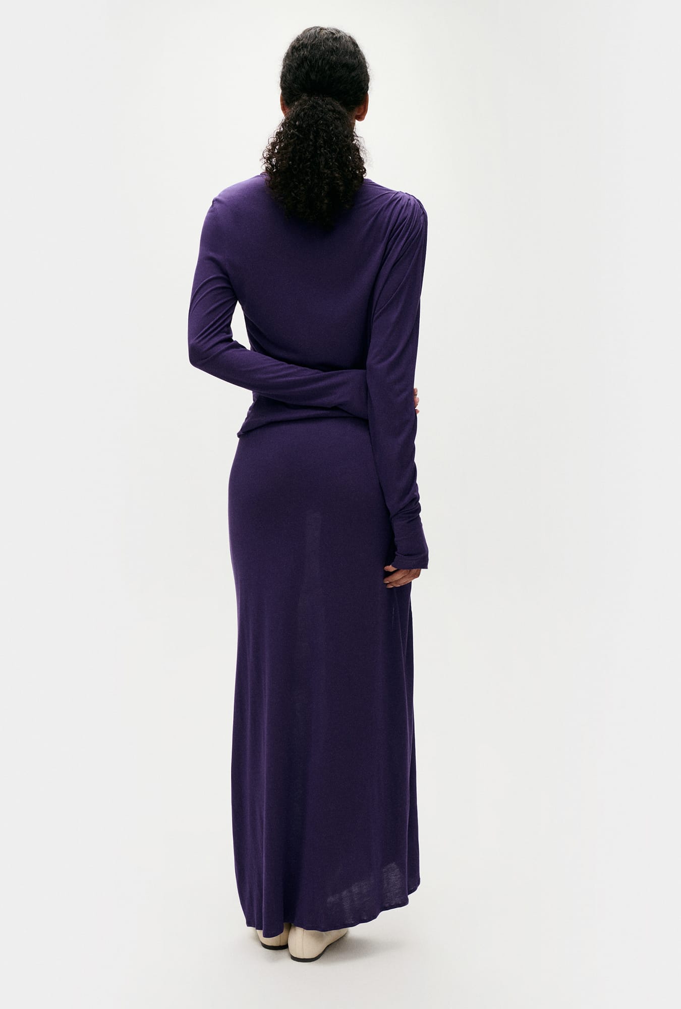 Jersey Modal Ruched Skirt Nightshade