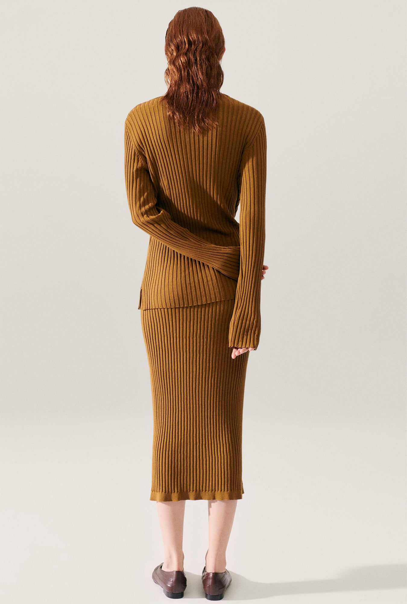 Ribbed Straight Skirt Drought