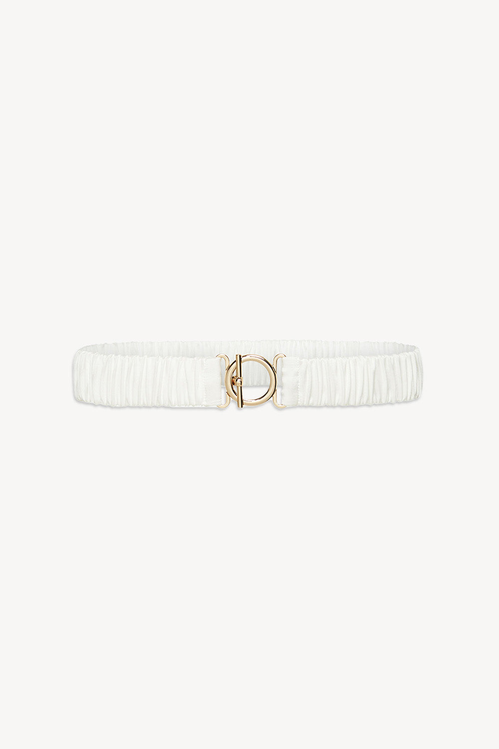 T Bar Clasp Belt White