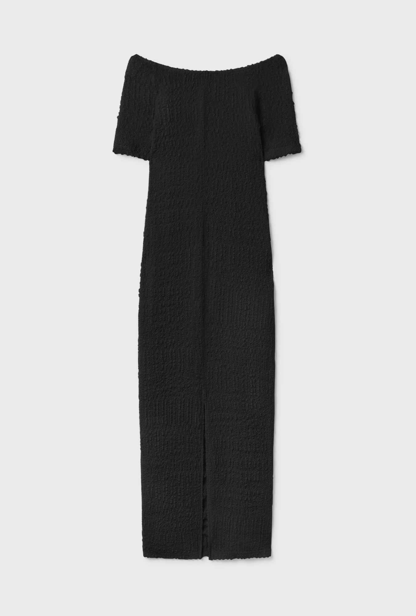 PEBBLE OFF THE SHOULDER DRESS BLACK