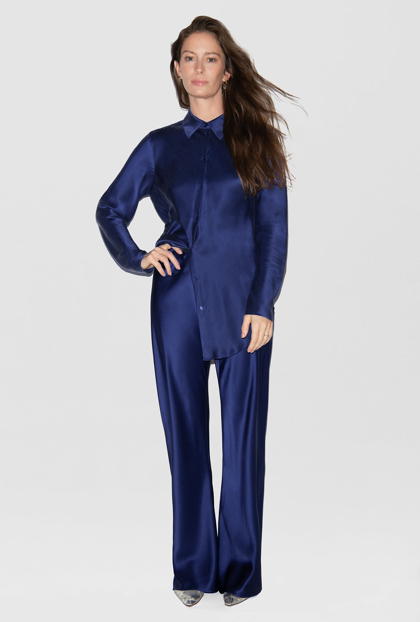 Bias Cut Pants Purple Rain