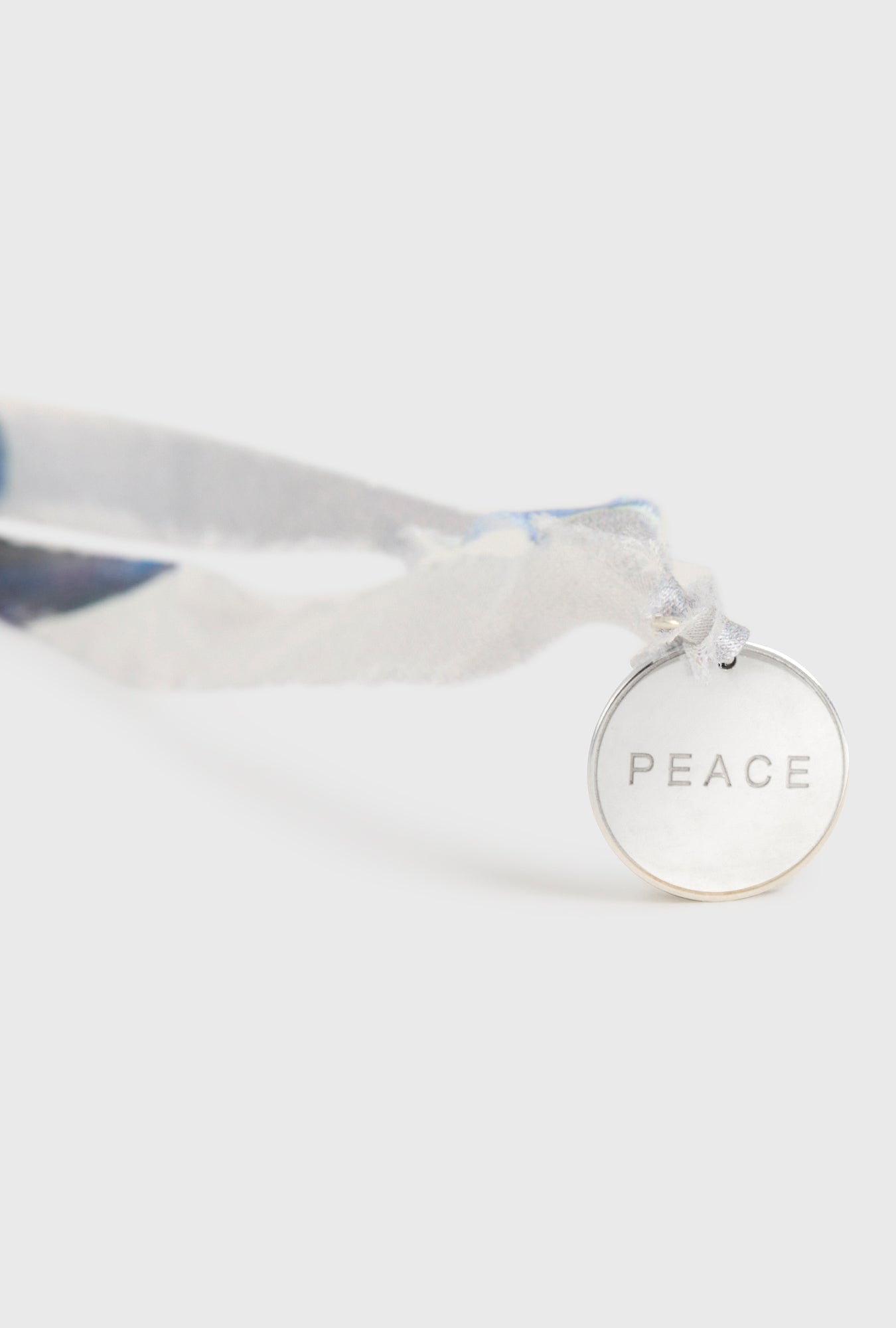 Peace Charm Necklace Silver