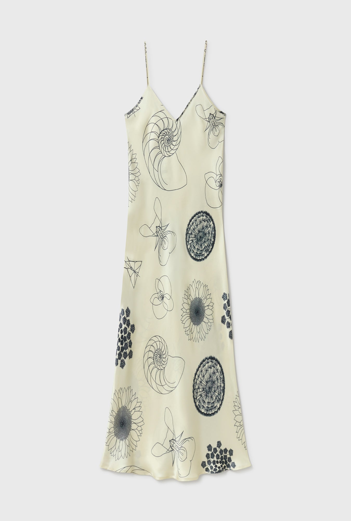 90S Slip Dress Fibonacci Off-White
