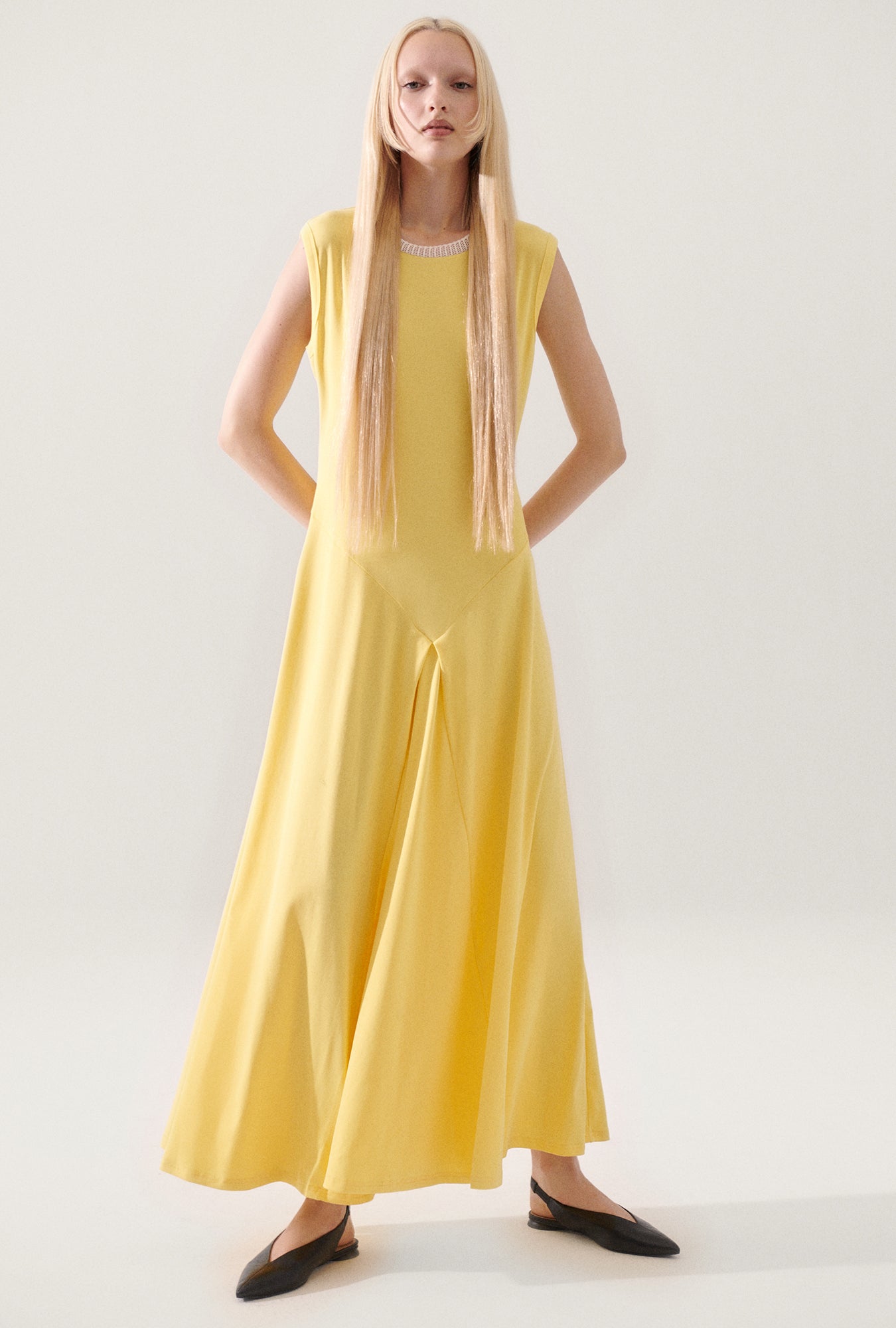 Crochet Trim Dress Titanate