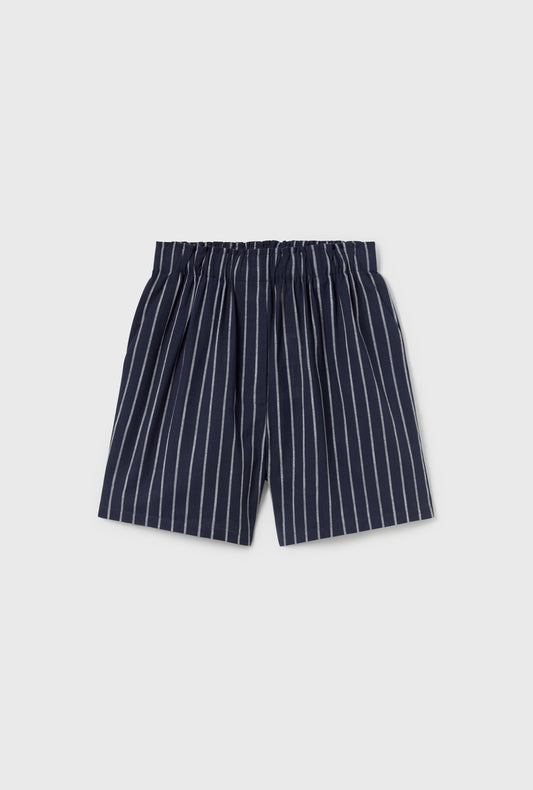 Cotton Boxer Short Egret Stripe