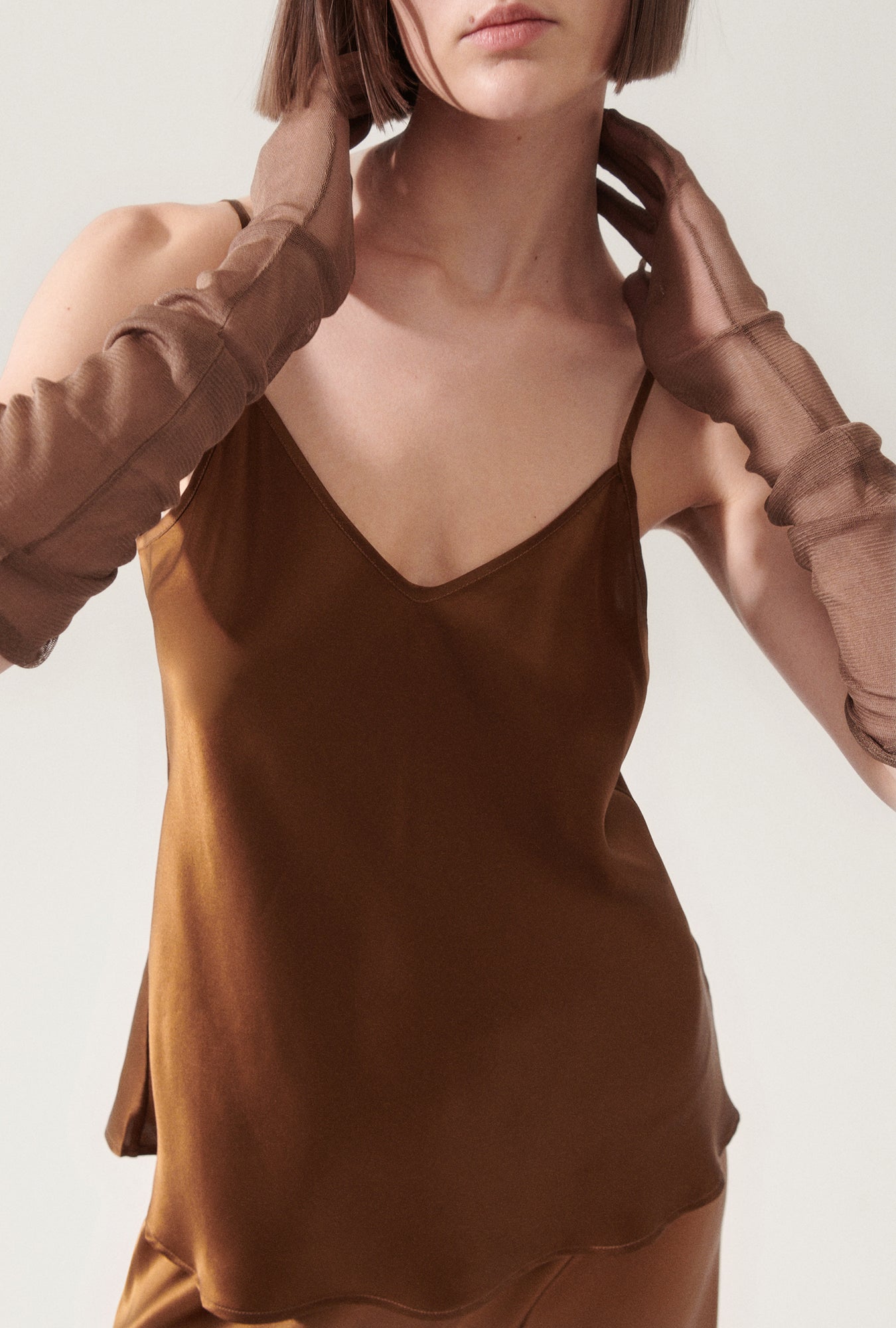 Bias Cut Cami Van Dyke Brown