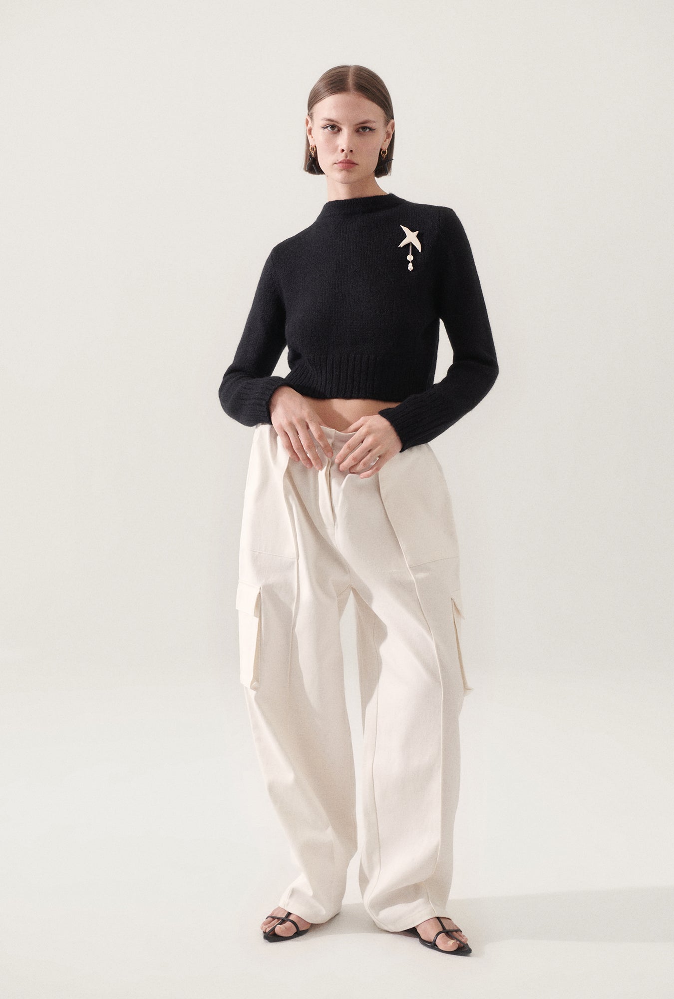 Canvas Cargo Pants Natural