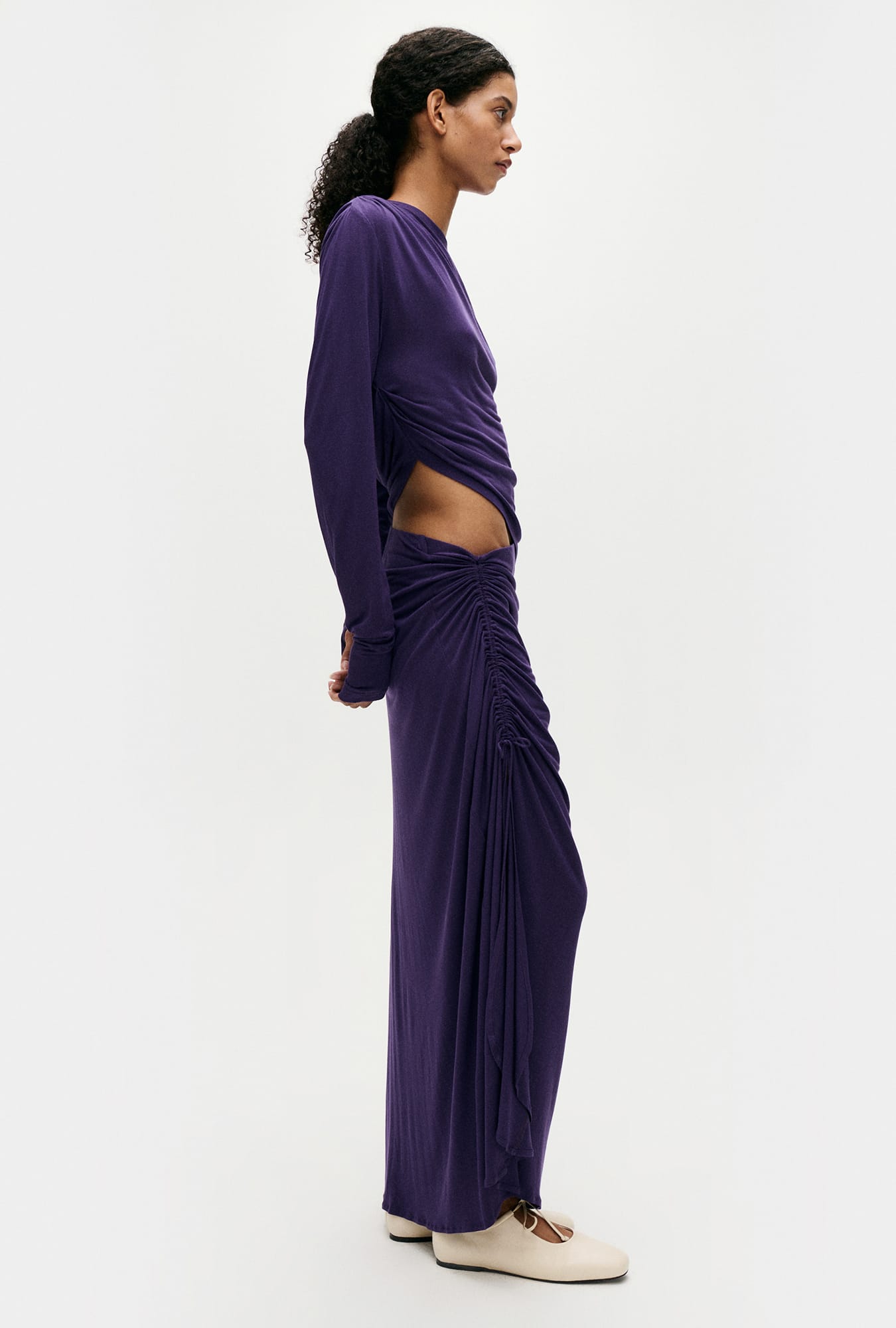 Jersey Modal Drape Top Nightshade