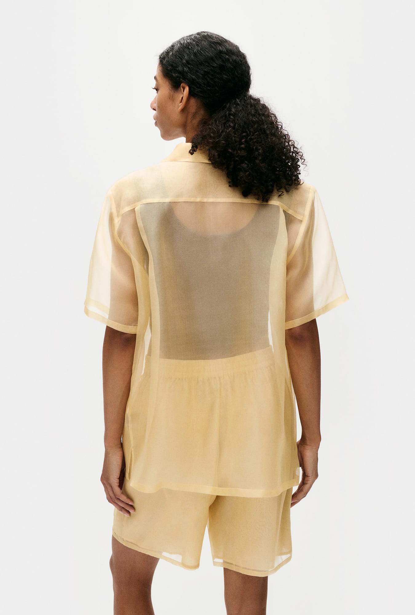 Organza Boxer Shorts Beige