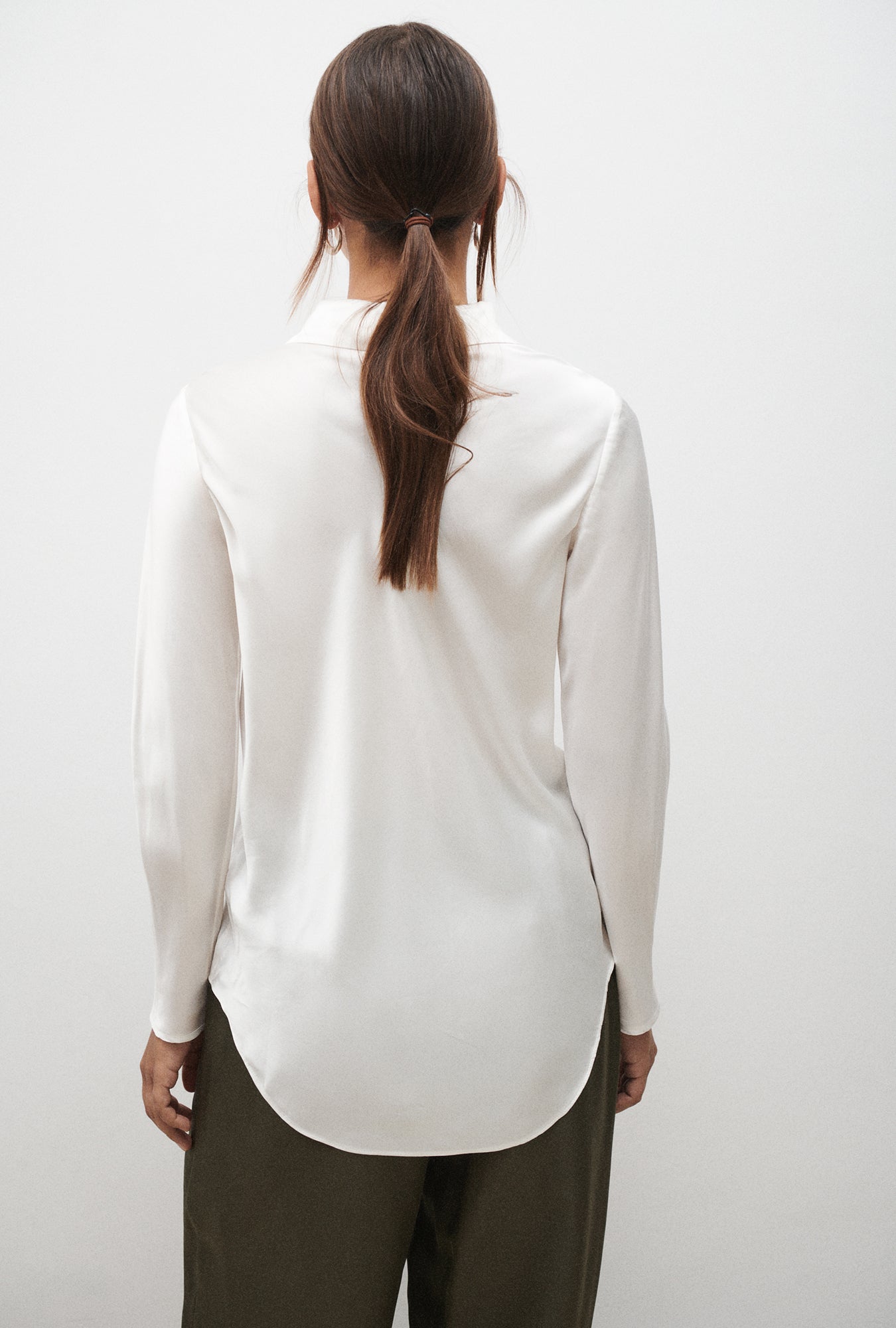 Bias Cut Shirt White