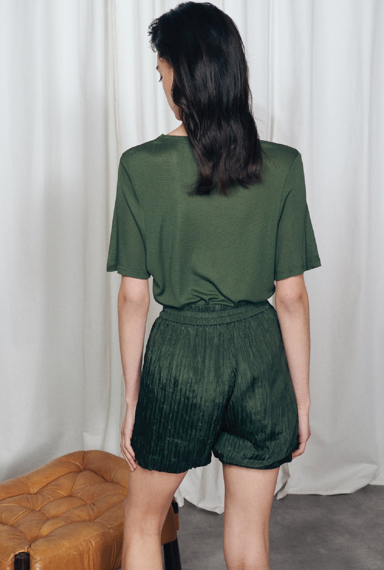 Crinkle Shorts Cedar