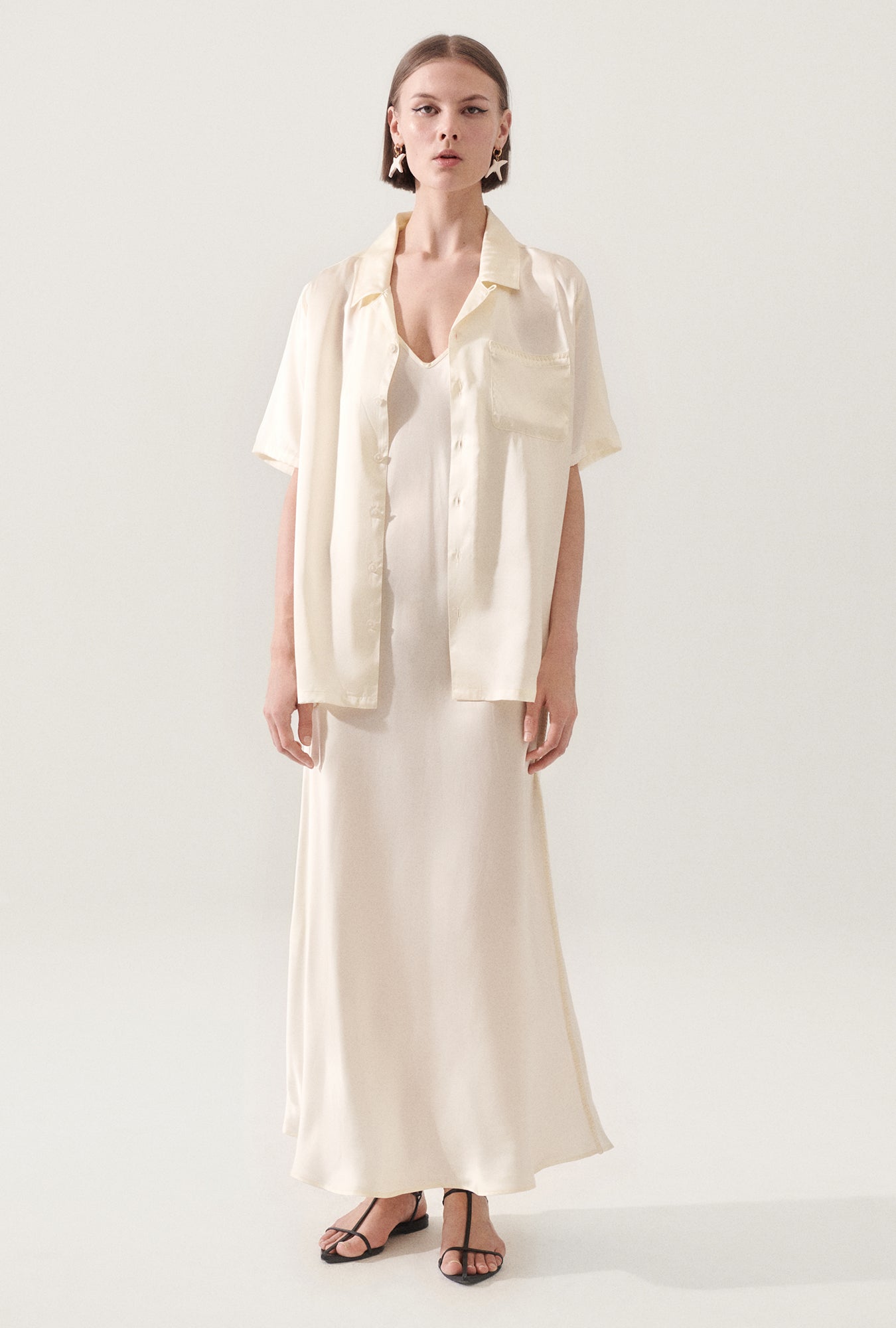 Camp Shirt Blanket Stitch Off-White