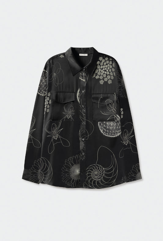 Boyfriend Shirt Fibonacci Black